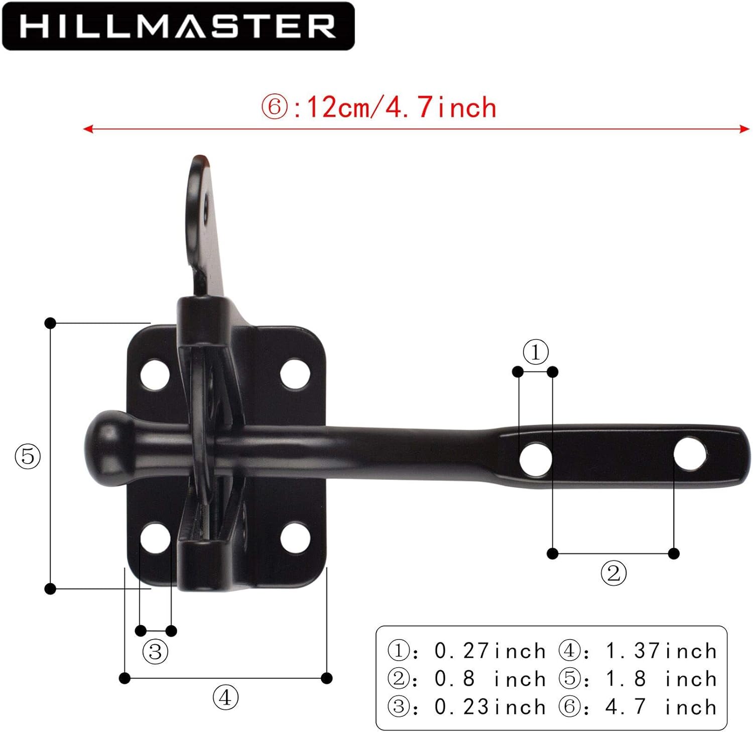 Secure Garden Gate Latch with Self-Closing Mechanism