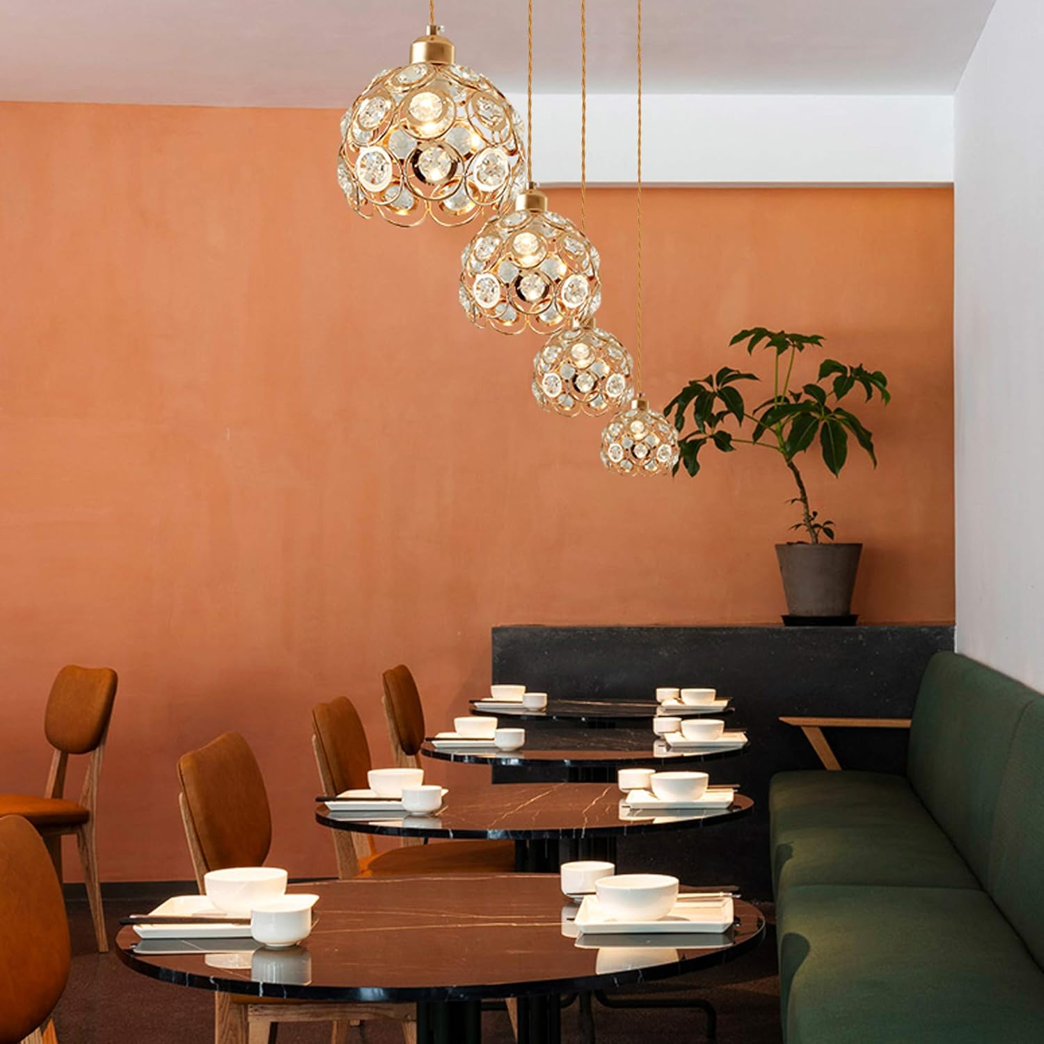 SKIVTGLAMP Dimmable 3-Light Globe Pendant Light
