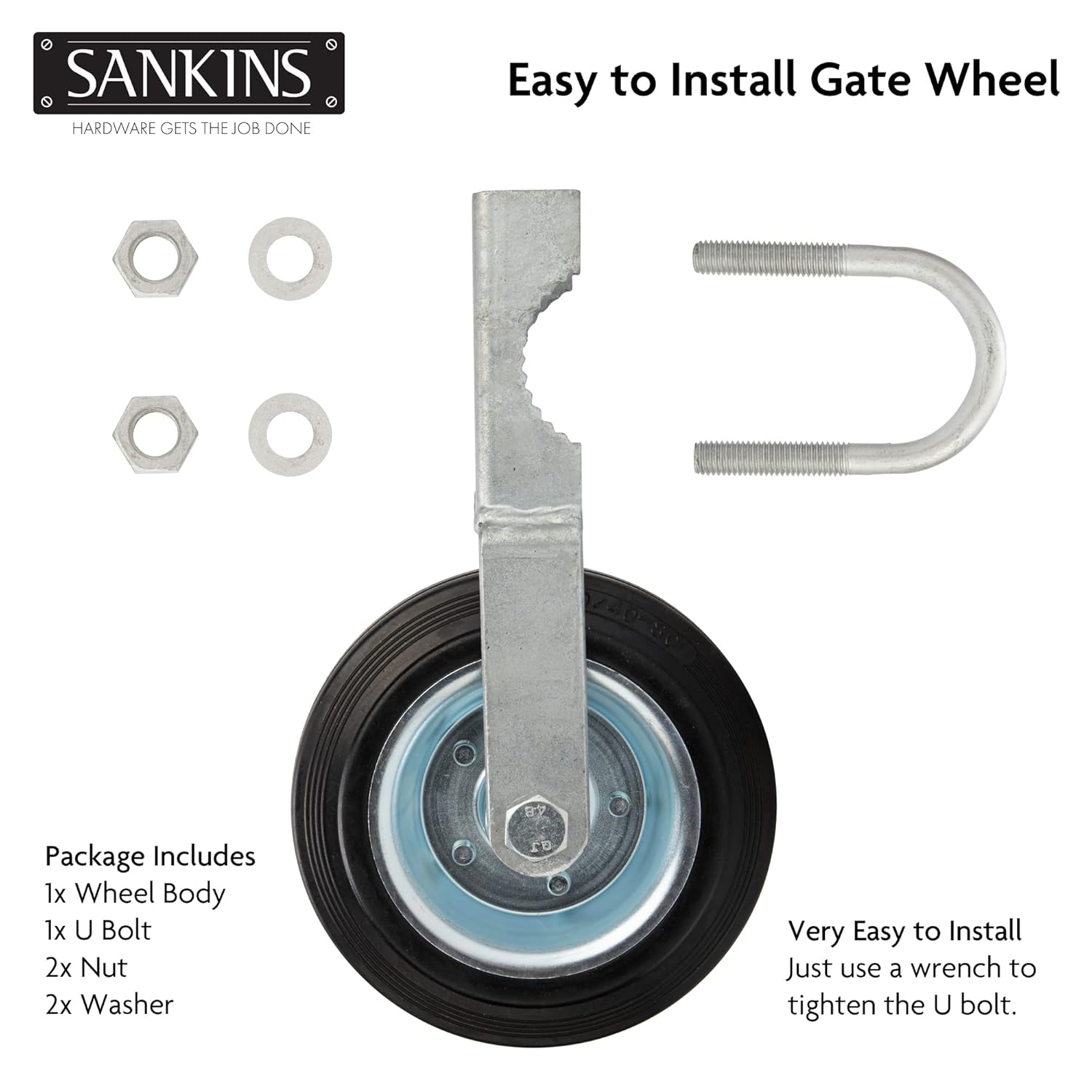 Sankins Strong Gate Wheel for Chain Link Fences
