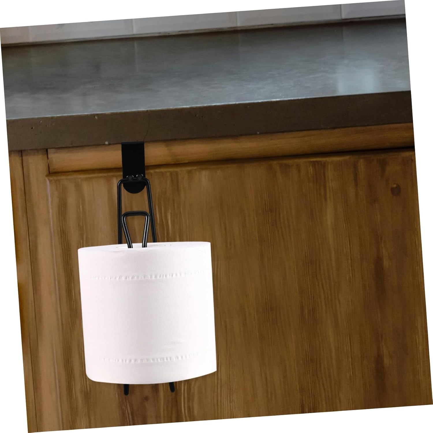Stylish Wall-Mounted Toilet Paper Holder Black
