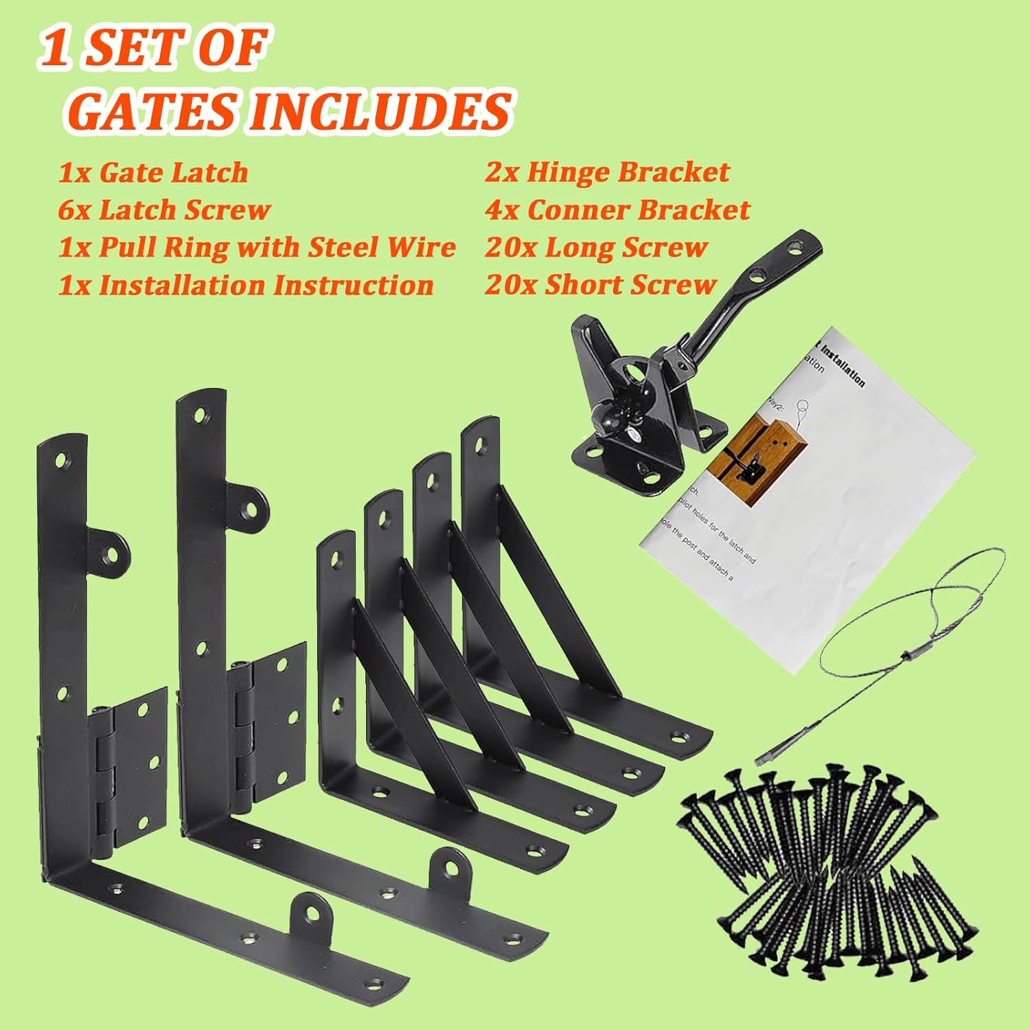 10-Point Fence Gate Kit by YGPHO