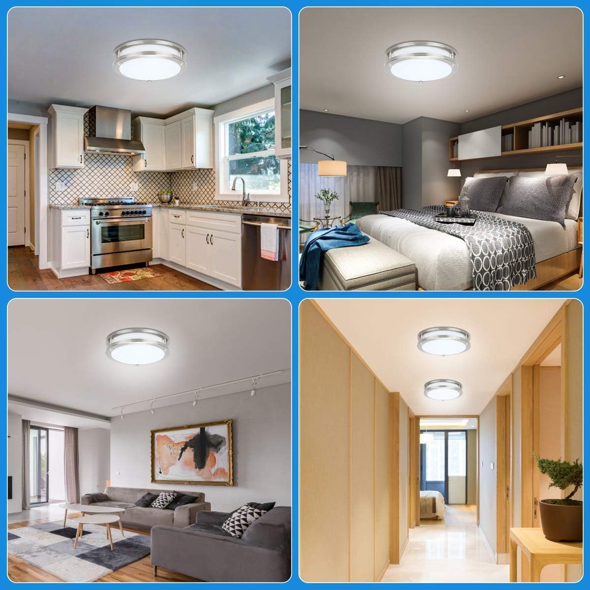 Drosbey 48W Dimmable LED Ceiling Light 132in Flush Mount