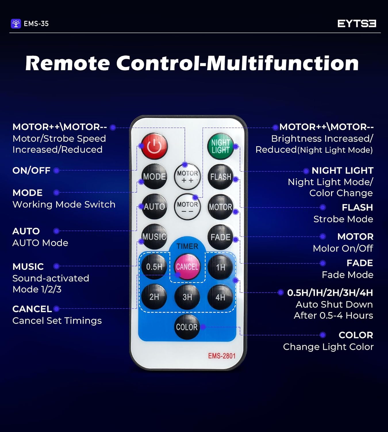 EYTSE 2-Pack Mini Disco Ball Lights with Remote
