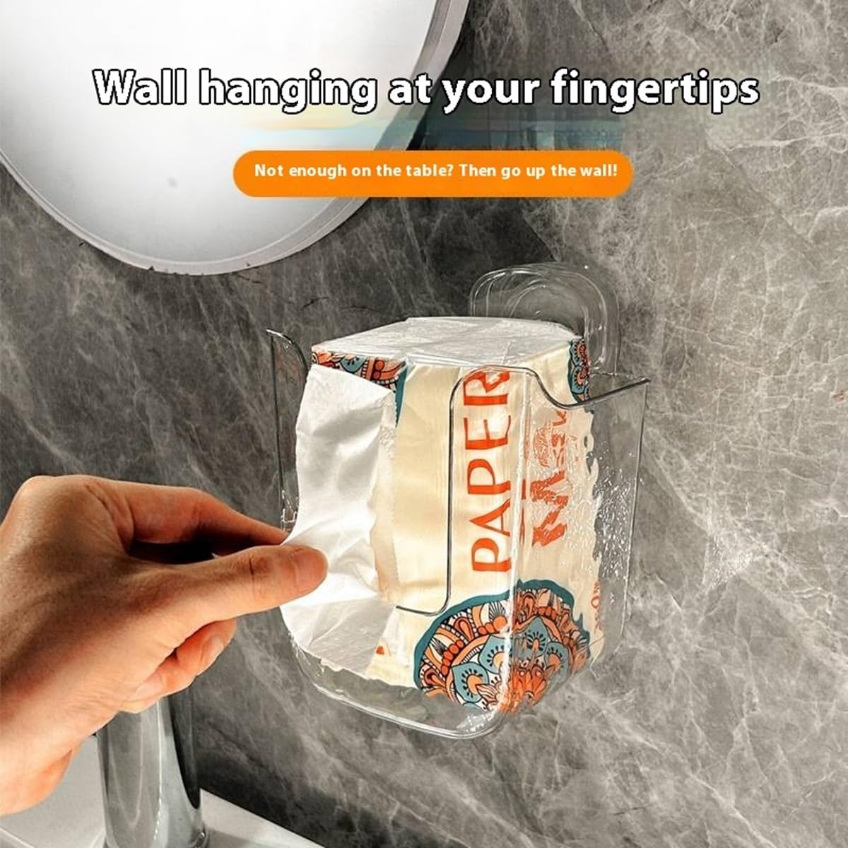 Multi-Functional Wall-Mounted Tissue Box No Punching Suction Cup