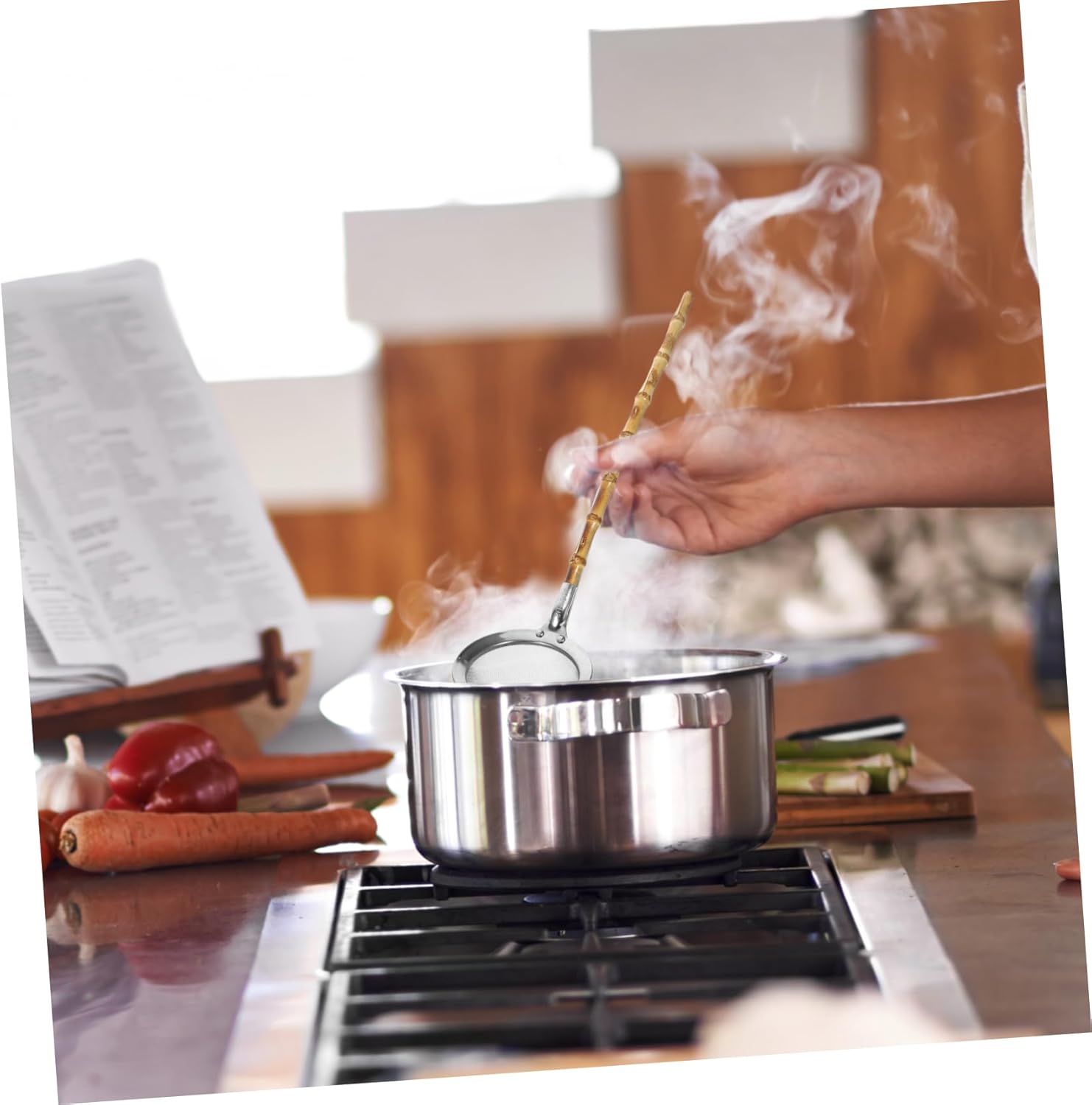 DECHOUS 304 Stainless Steel Skimmer Spoon with Handle