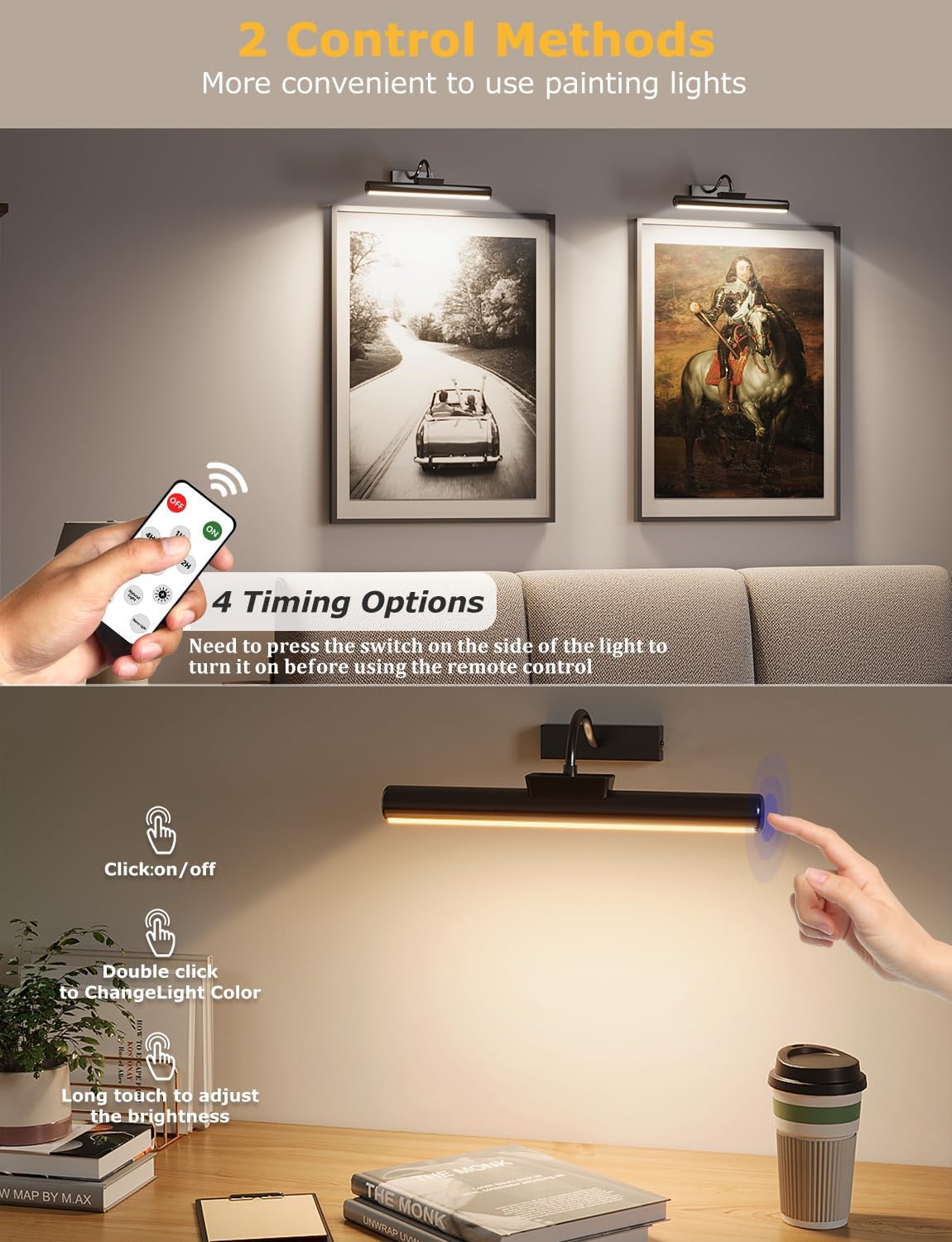 Skairipa Wireless Picture Light with Remote 2Pack 1