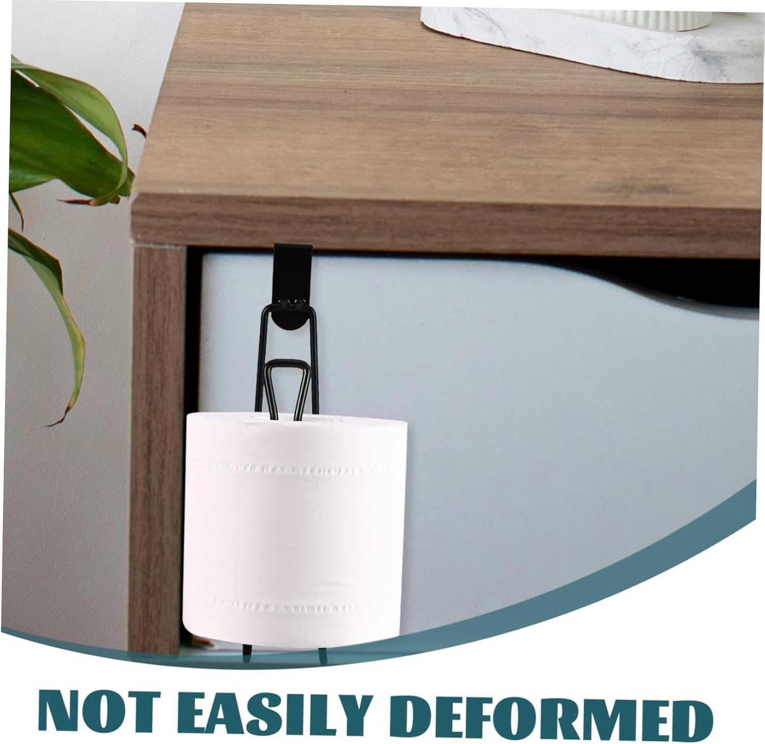 Sturdy Black Wall-Mounted Toiletpaper Holder For Modern Bathrooms