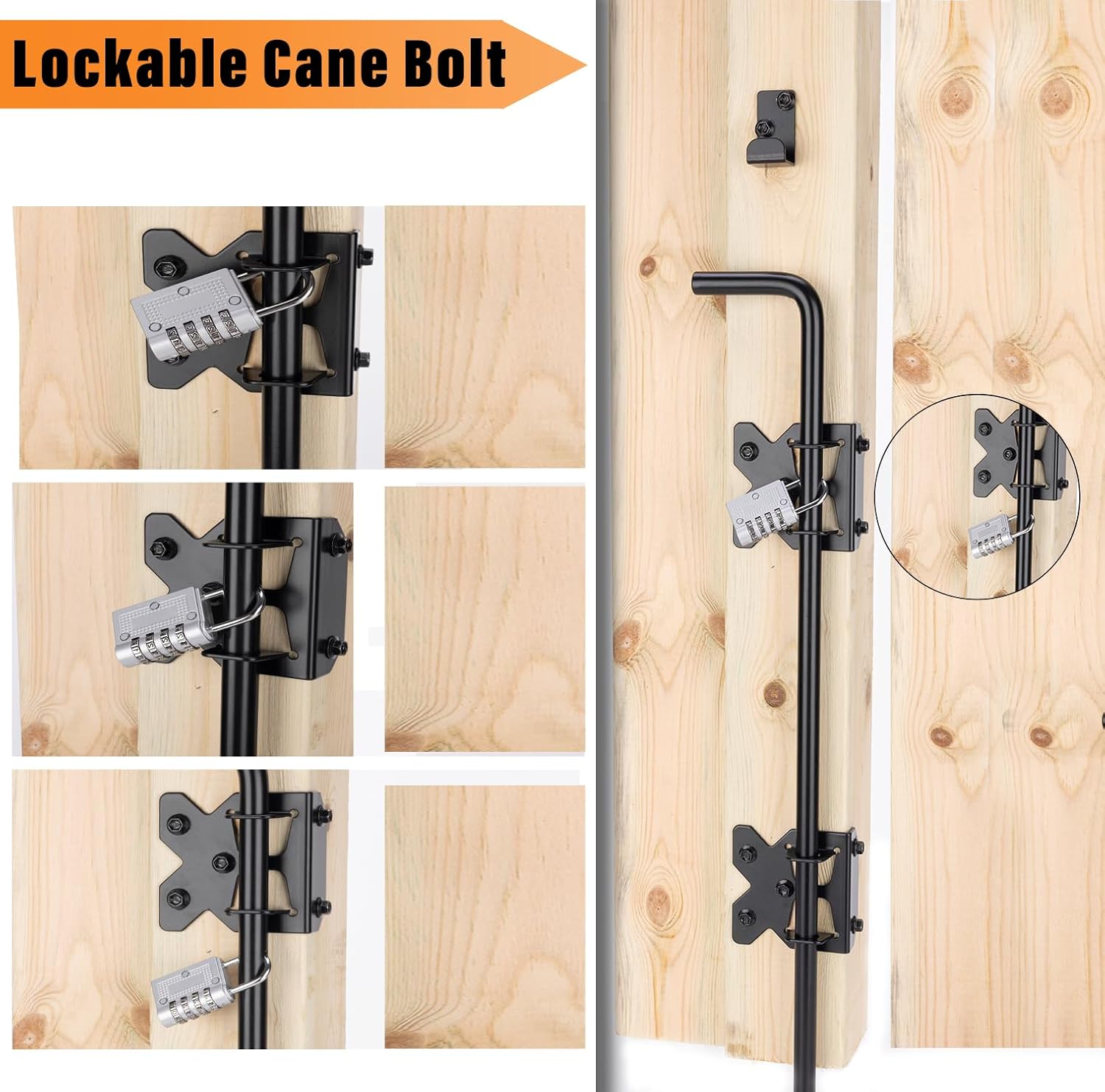 Upgrade 18 Heavy Duty Cane Bolt Gate Drop Rod