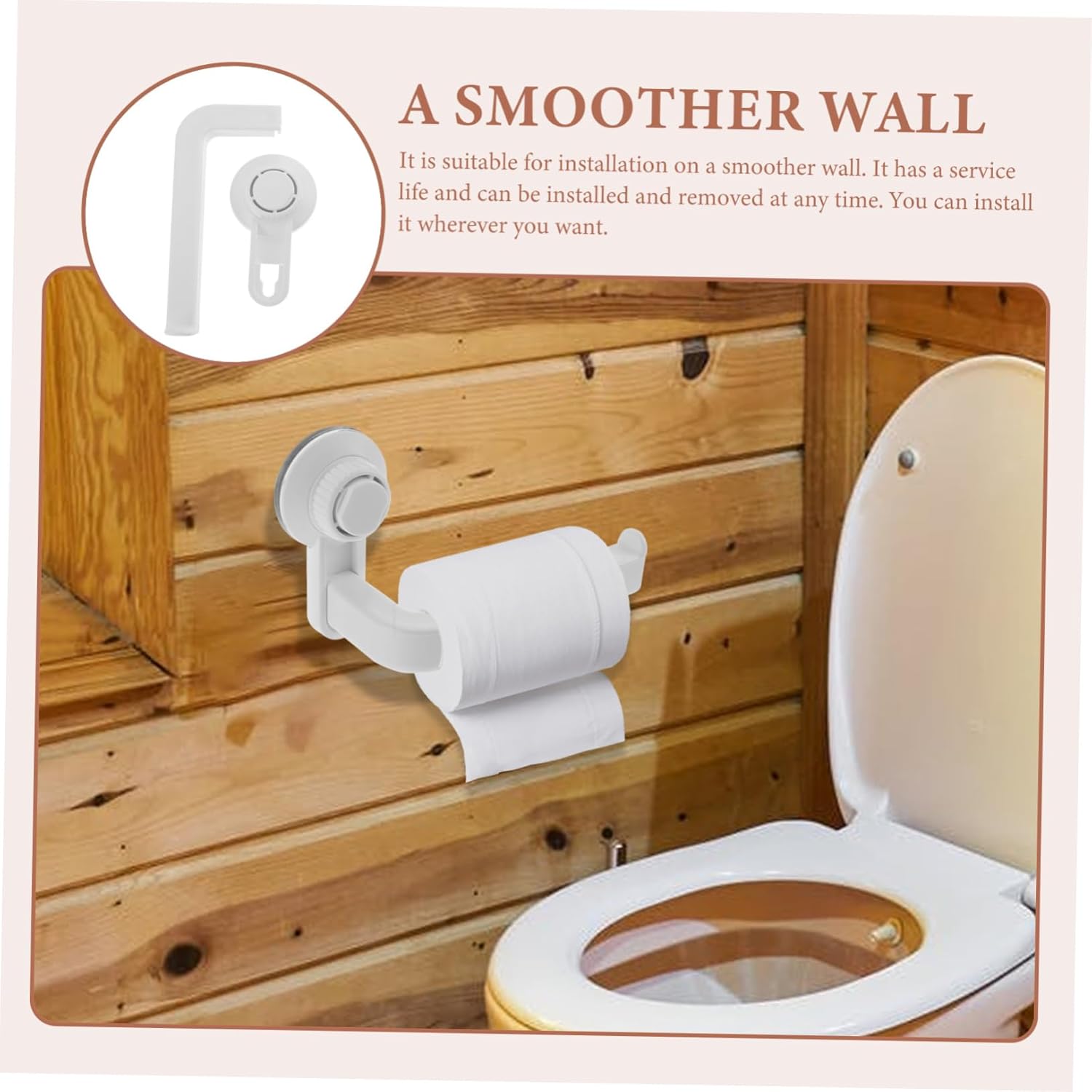 Gadpiparty Suction Toilet Paper Holder Wall Mount