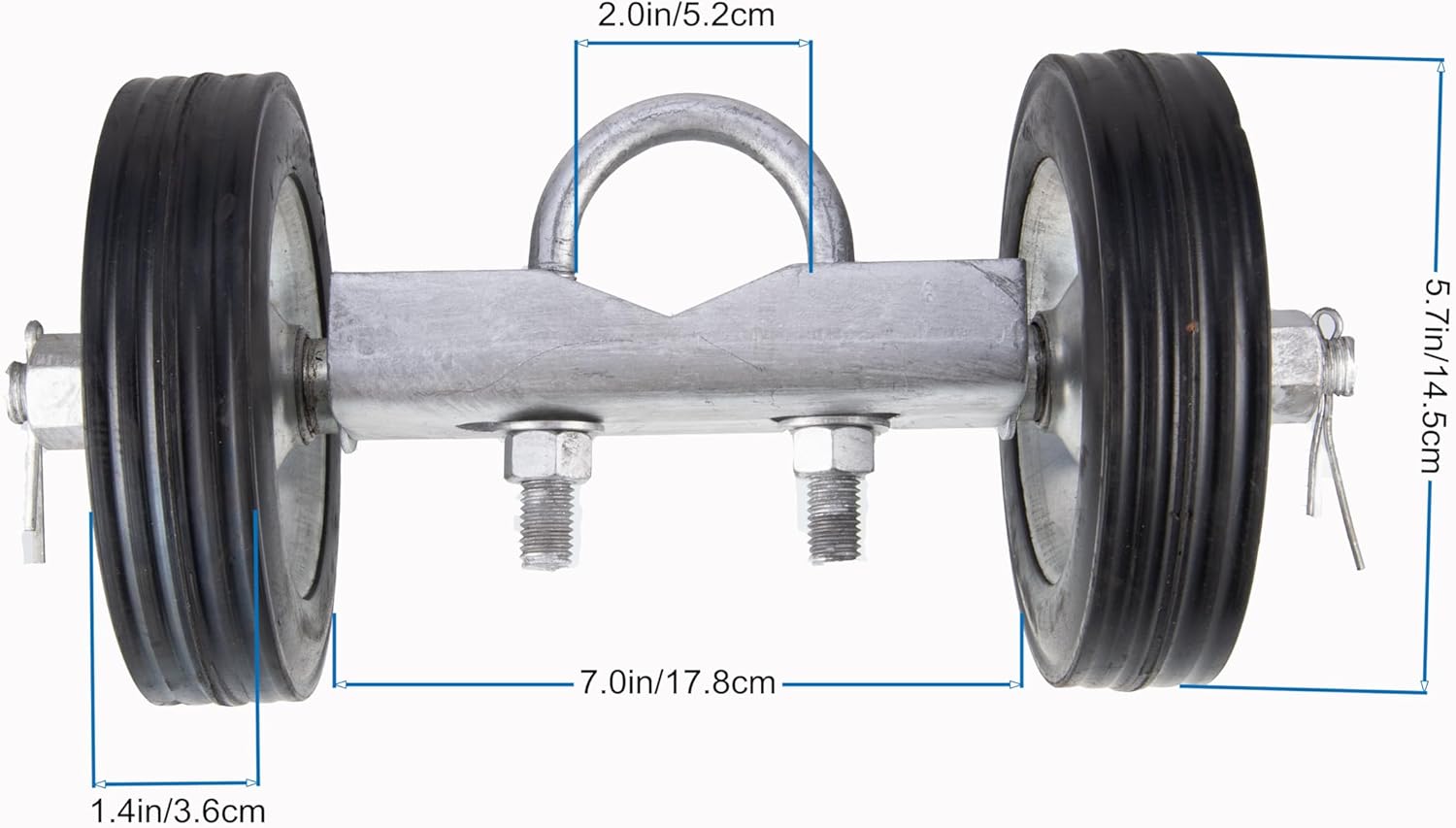 Plutreas 6-Inch Gate Wheel - Dual-Purpose Chain Link Fence Carrier
