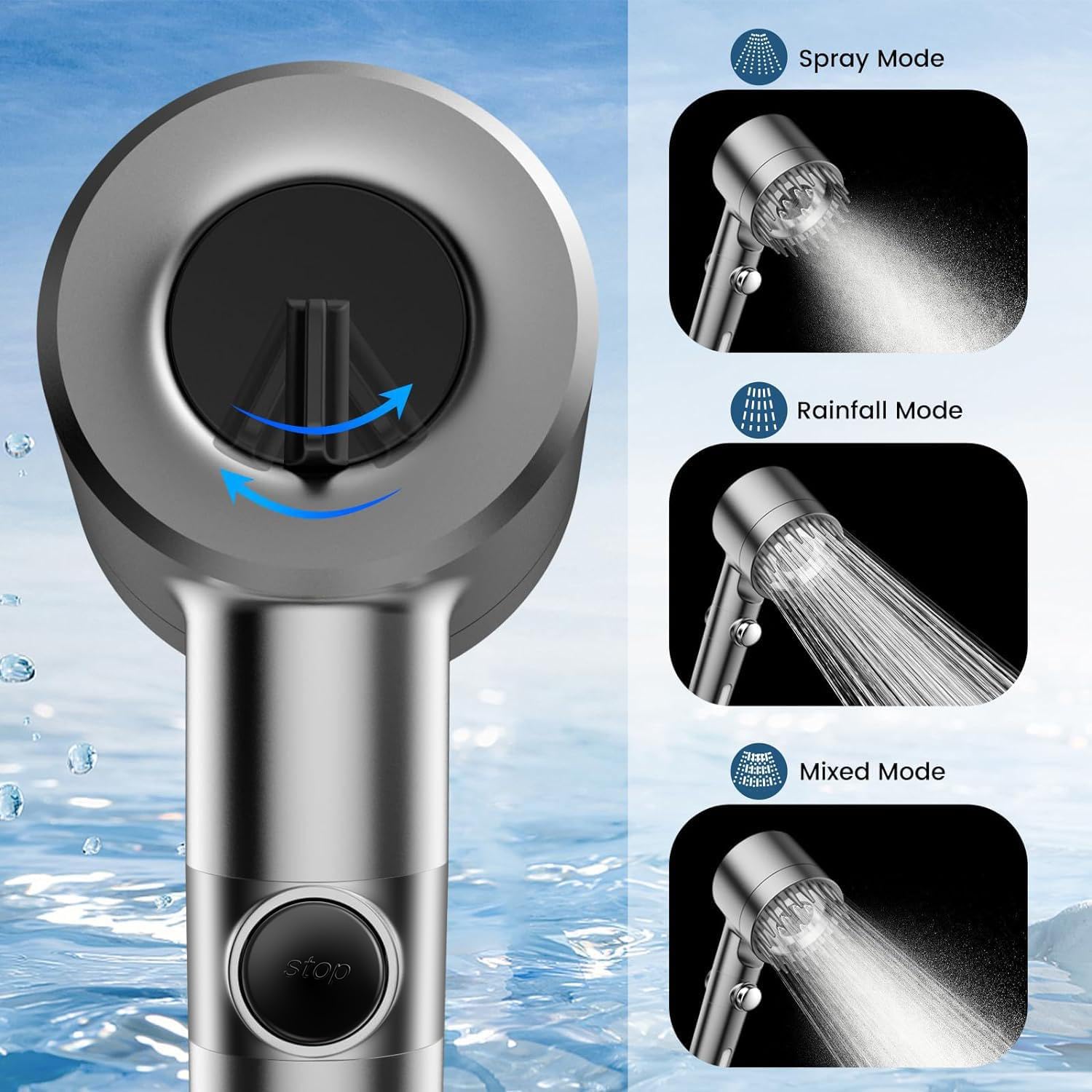 Ergonomic Water-Saving Handheld Shower Head