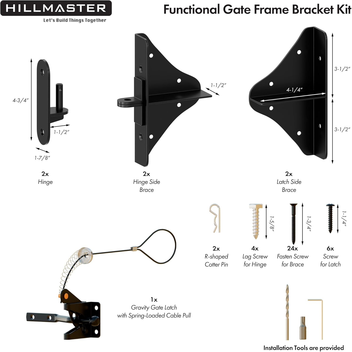 Premium Heavy Duty Anti Sag Gate Kit