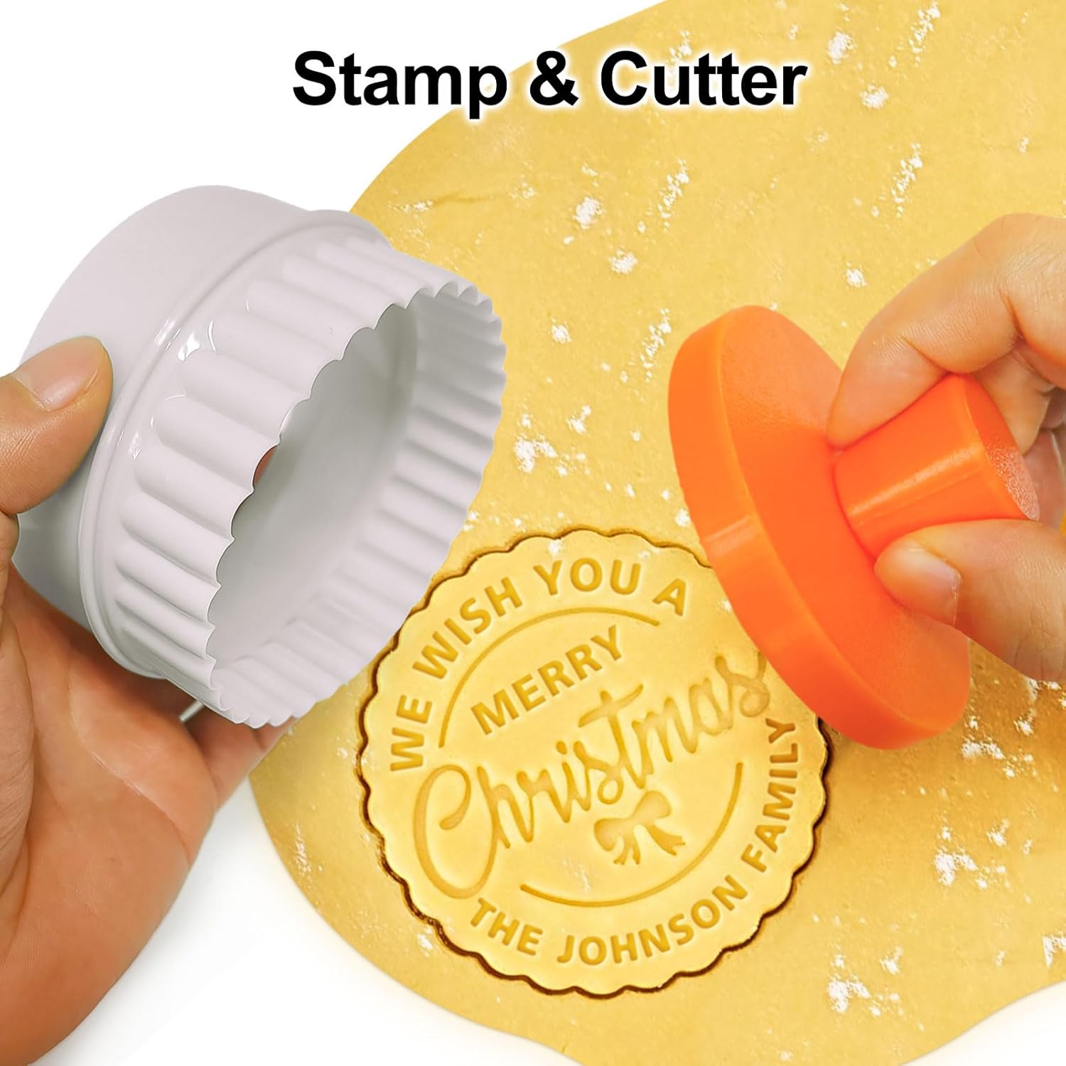 HOPELF Personalized 3D Cookie Stamp Mold Kit 1