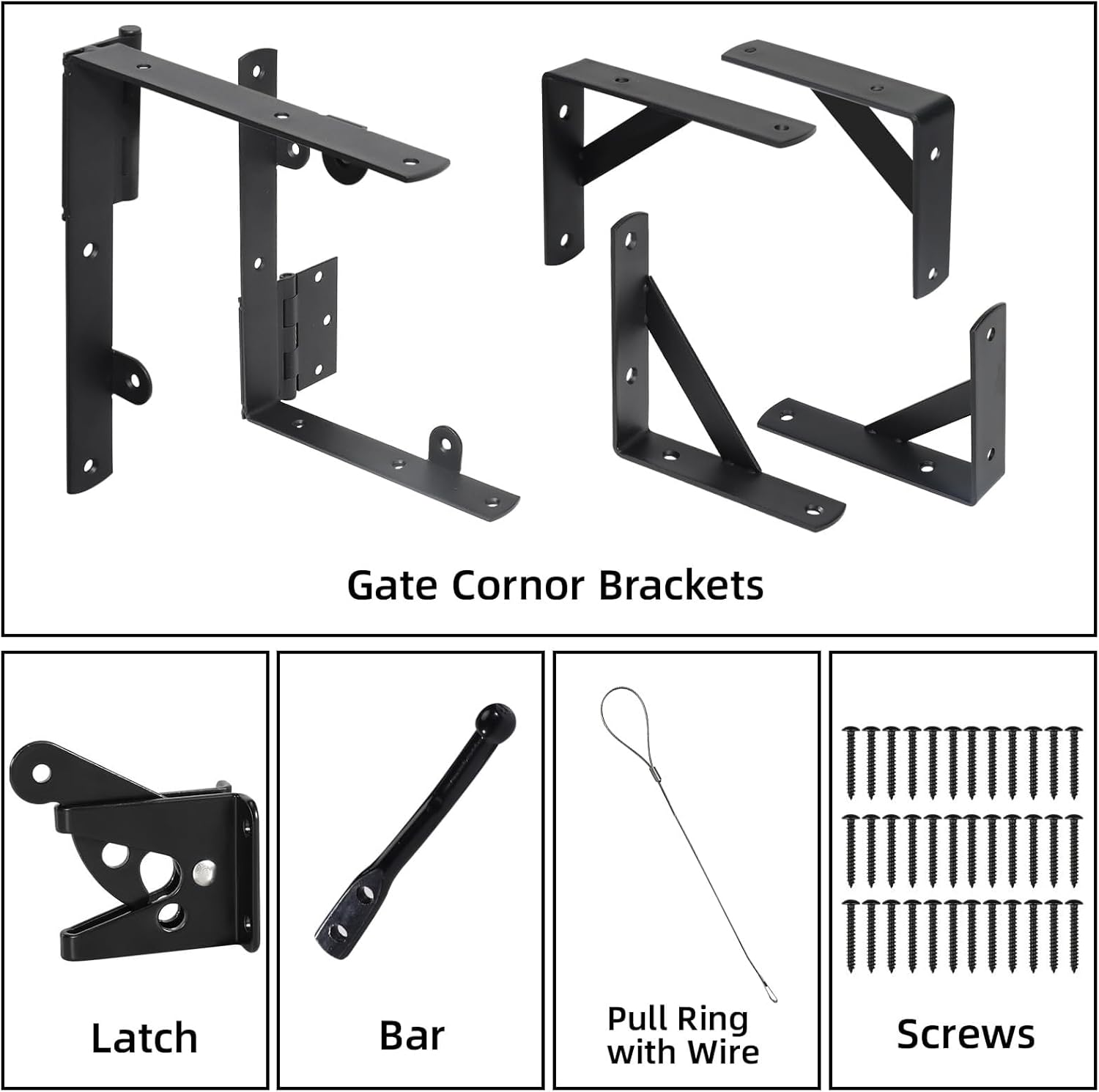 2-Pack Anti-Sag Gate Kit for Durable Fence Gates