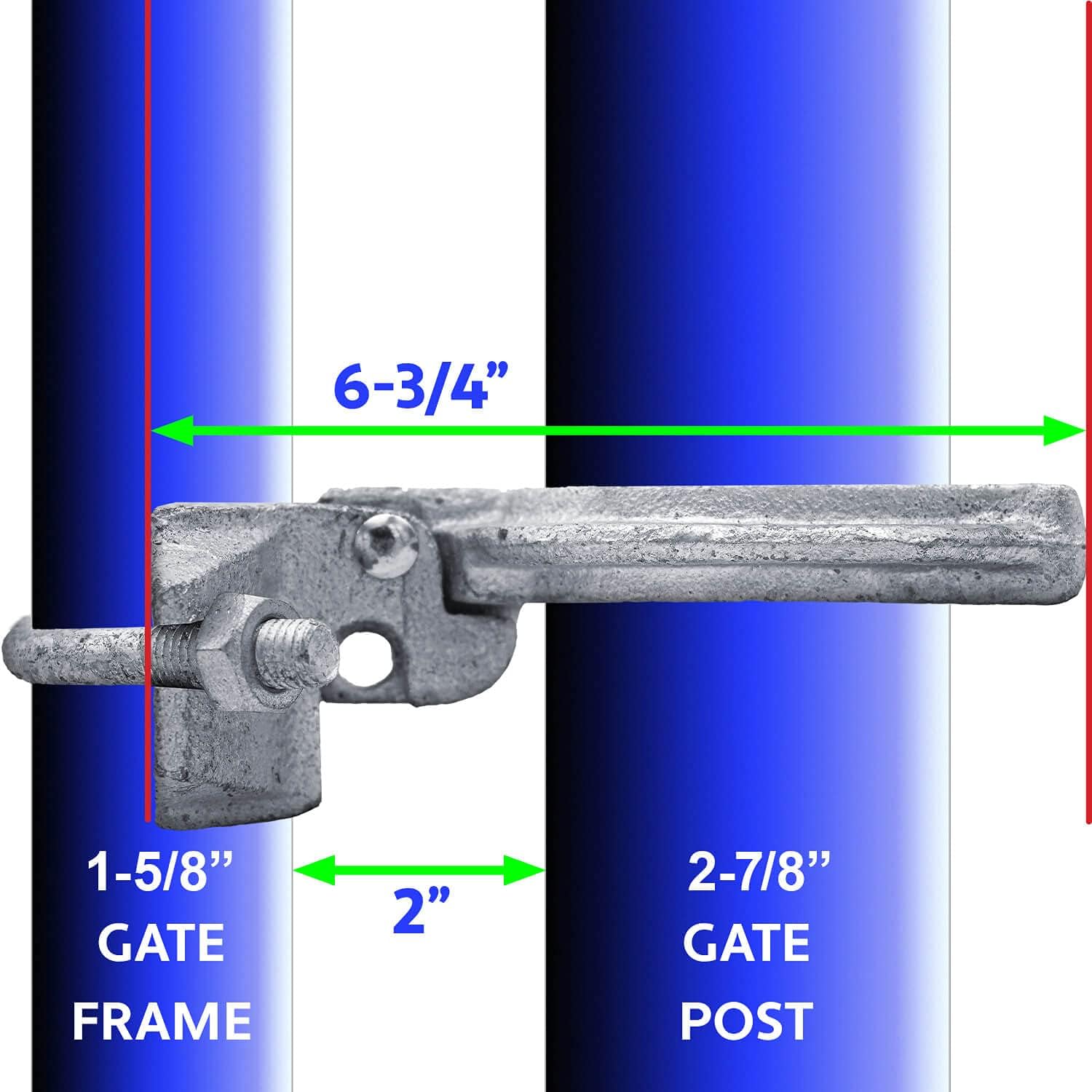 1-58 x 2-78 Chain Link Gate Latch - Commercial
