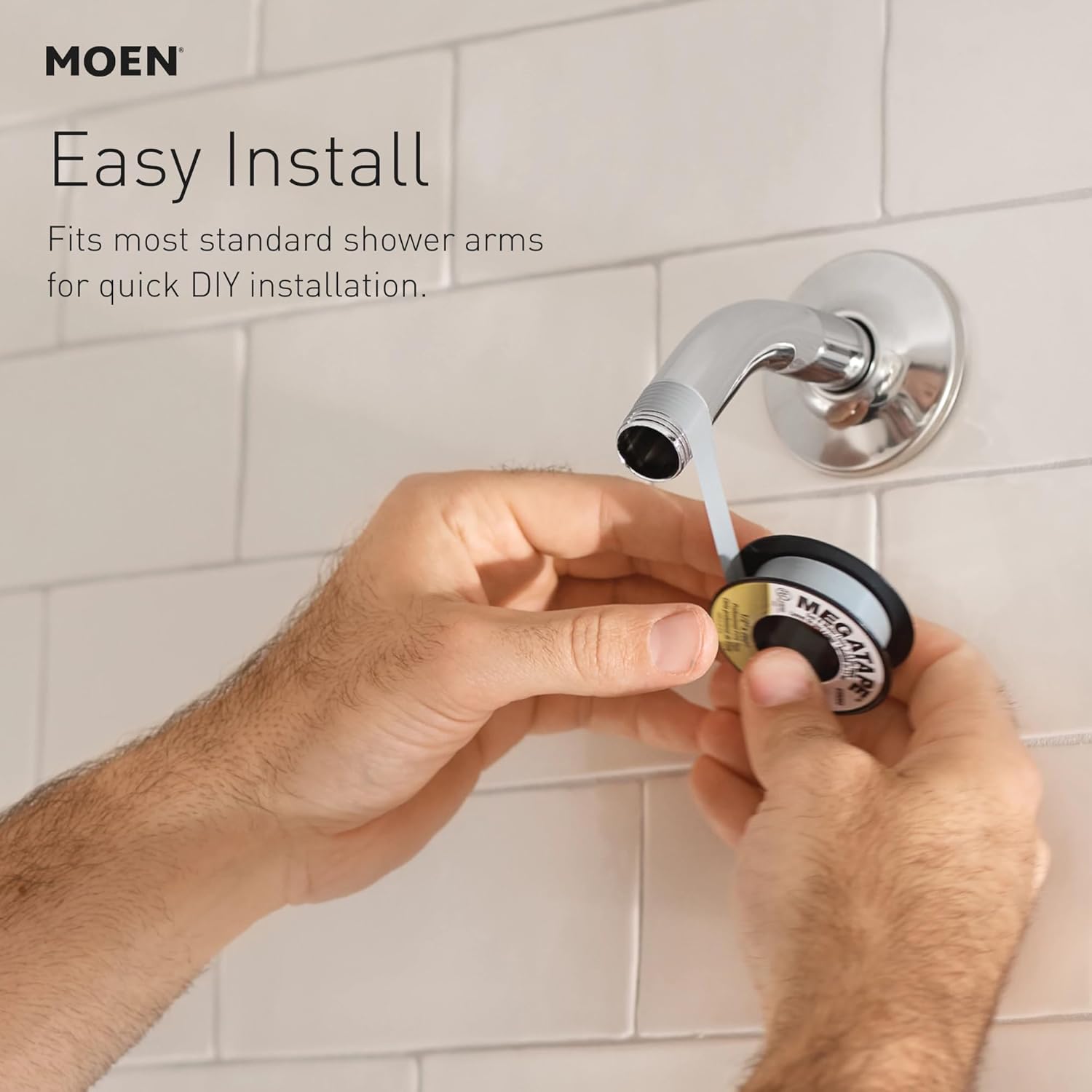 Elegant showerhead by Muen Nickel finish 6-inch spray head Variable spray modes