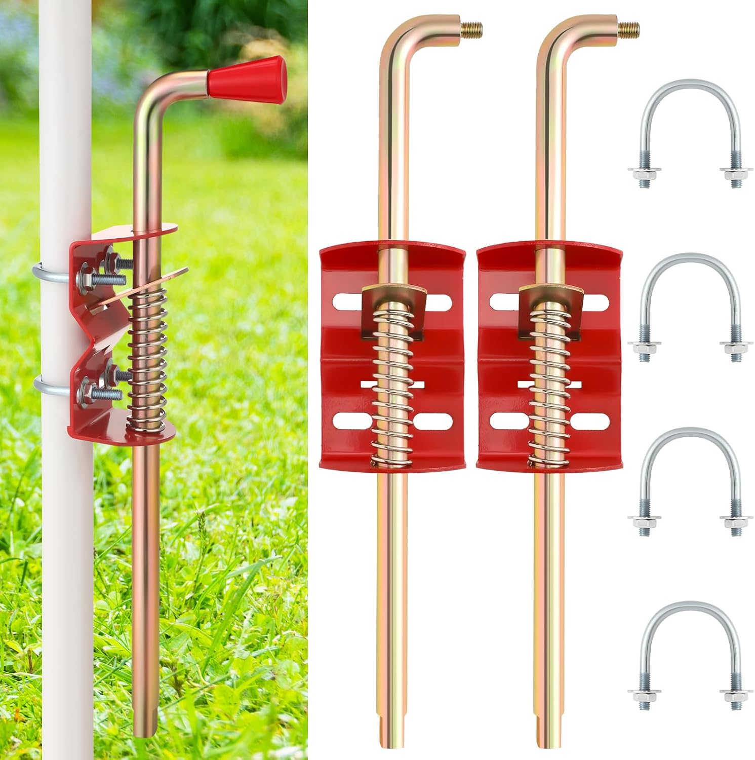 2 Pack 18-Inch Farm Gate LatchesSturdy Durable for Cattle Pasture