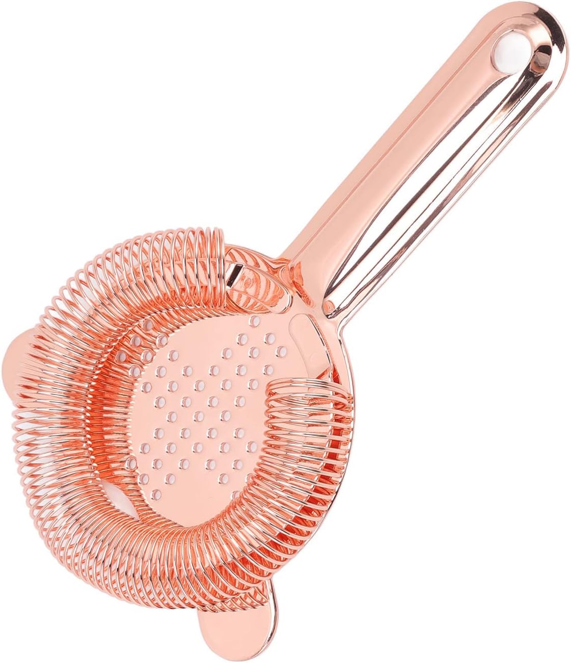 Cocktail Strainer with Rose Gold Finish for Home Bar Use