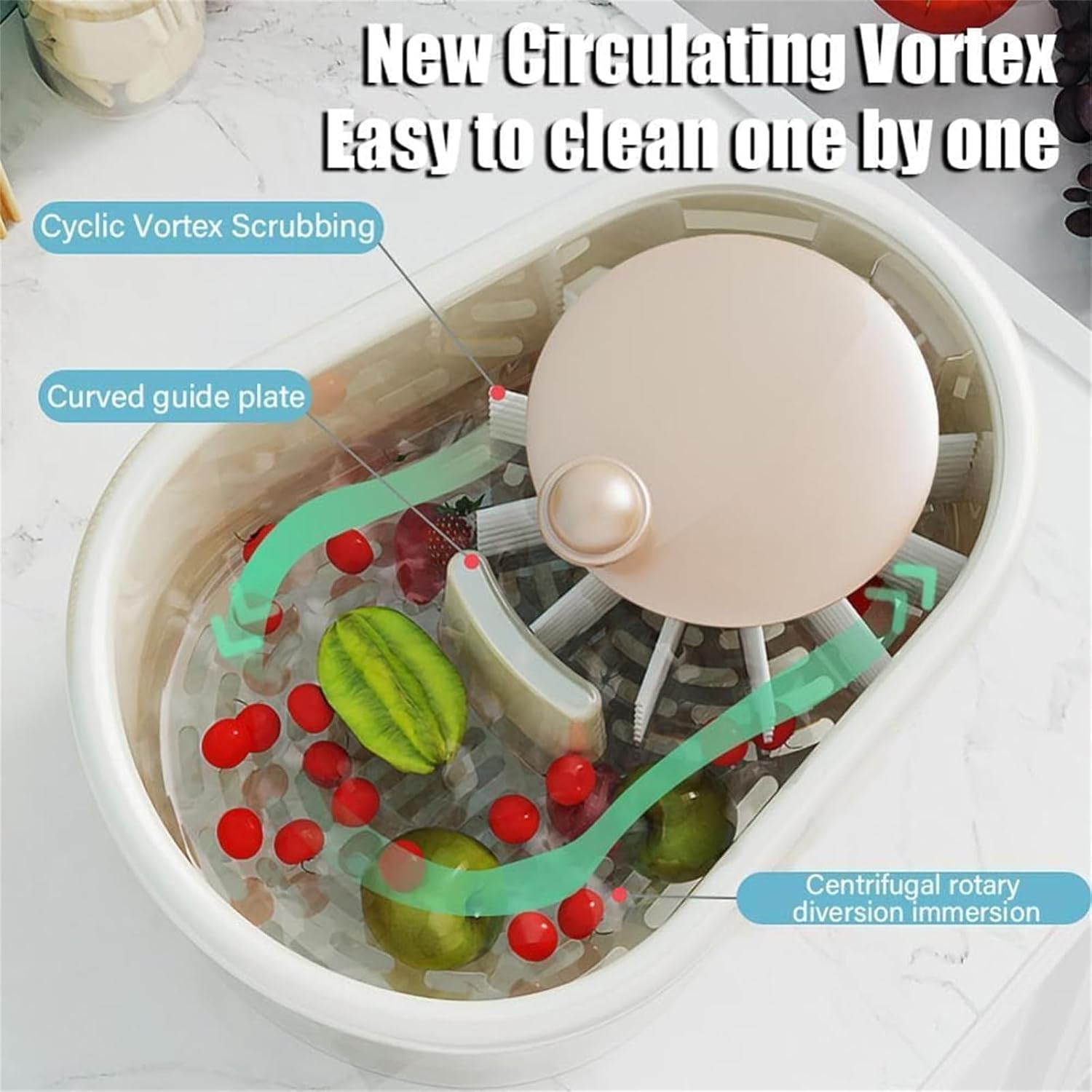 OOGKA Fruit Cleaner Spinner with Brush 1
