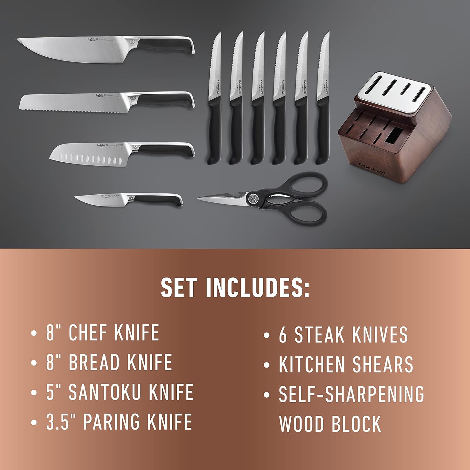 Calphalon Premier SharpIN Knife Set with Block