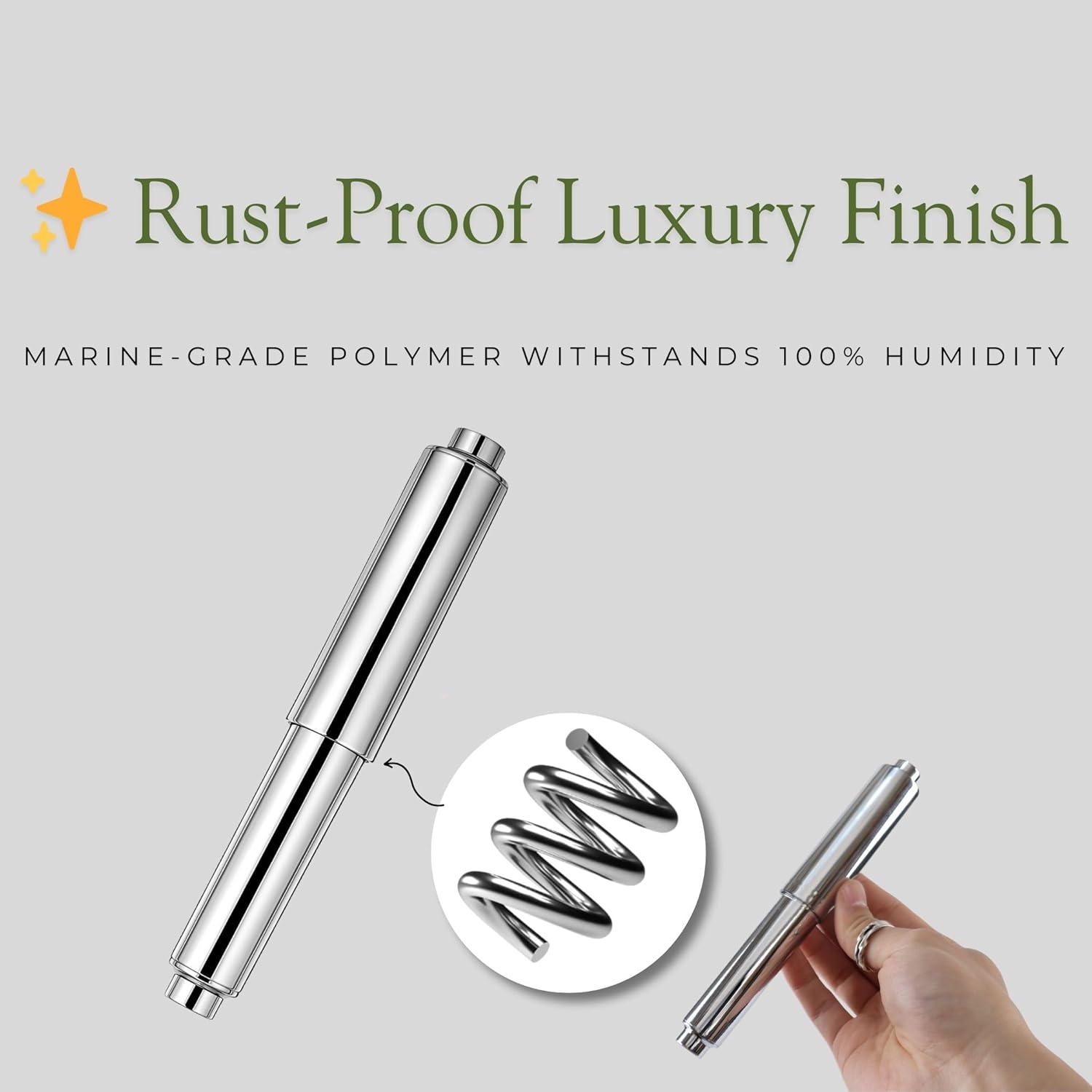 Elegant Chrome Holder 63-inch Replacement for Toiletries Durable and Smooth-Operating