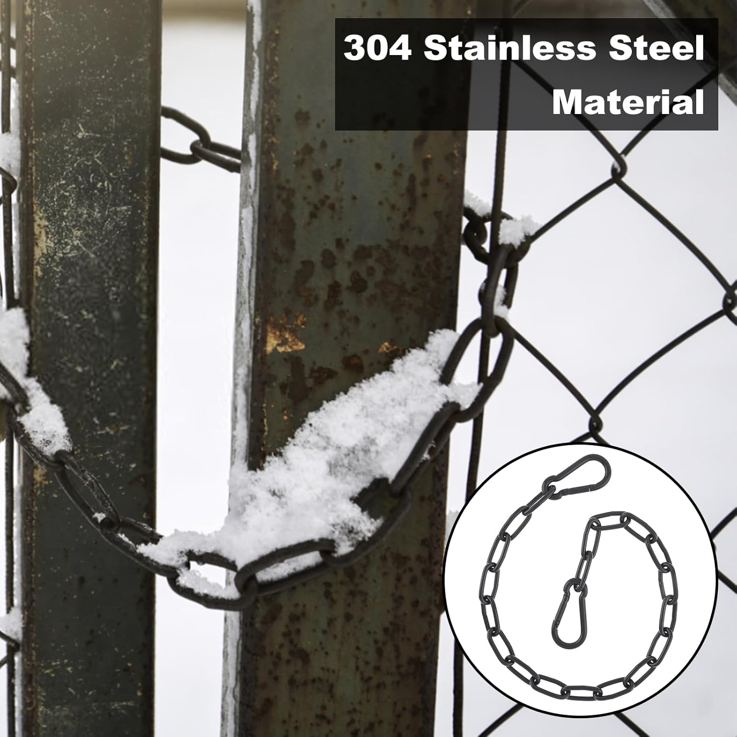 Strong and Reliable Outdoor Fence Gate Chain Lock with 304 Stainless Steel