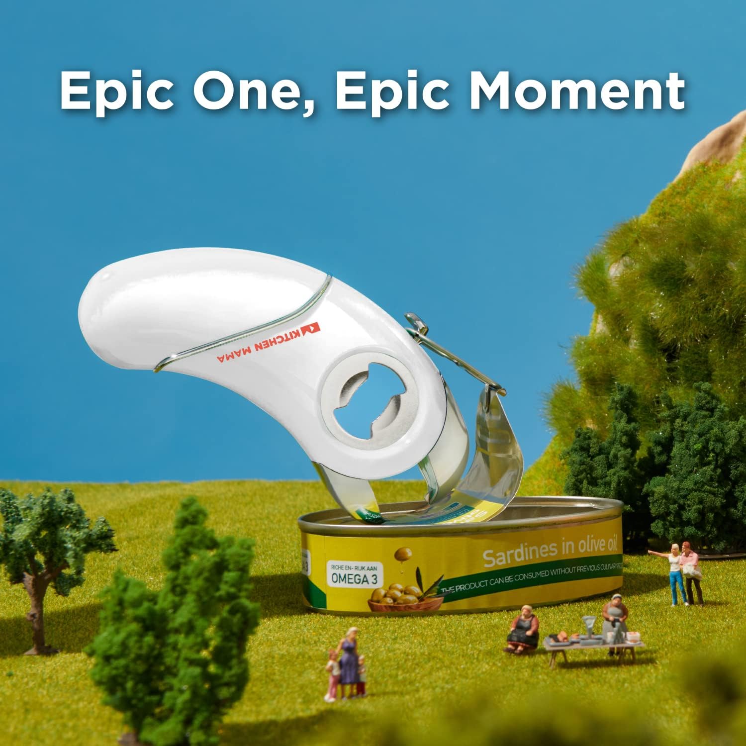 Kitchen Mama Epic One Multifunction Opener White