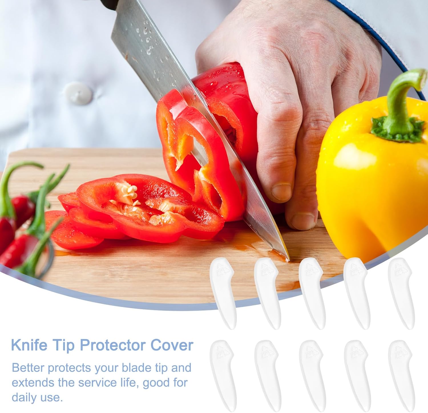 Uxcell 100Pcs Blade Knife Tip Protector Clear Plastic Guard Sleeves
