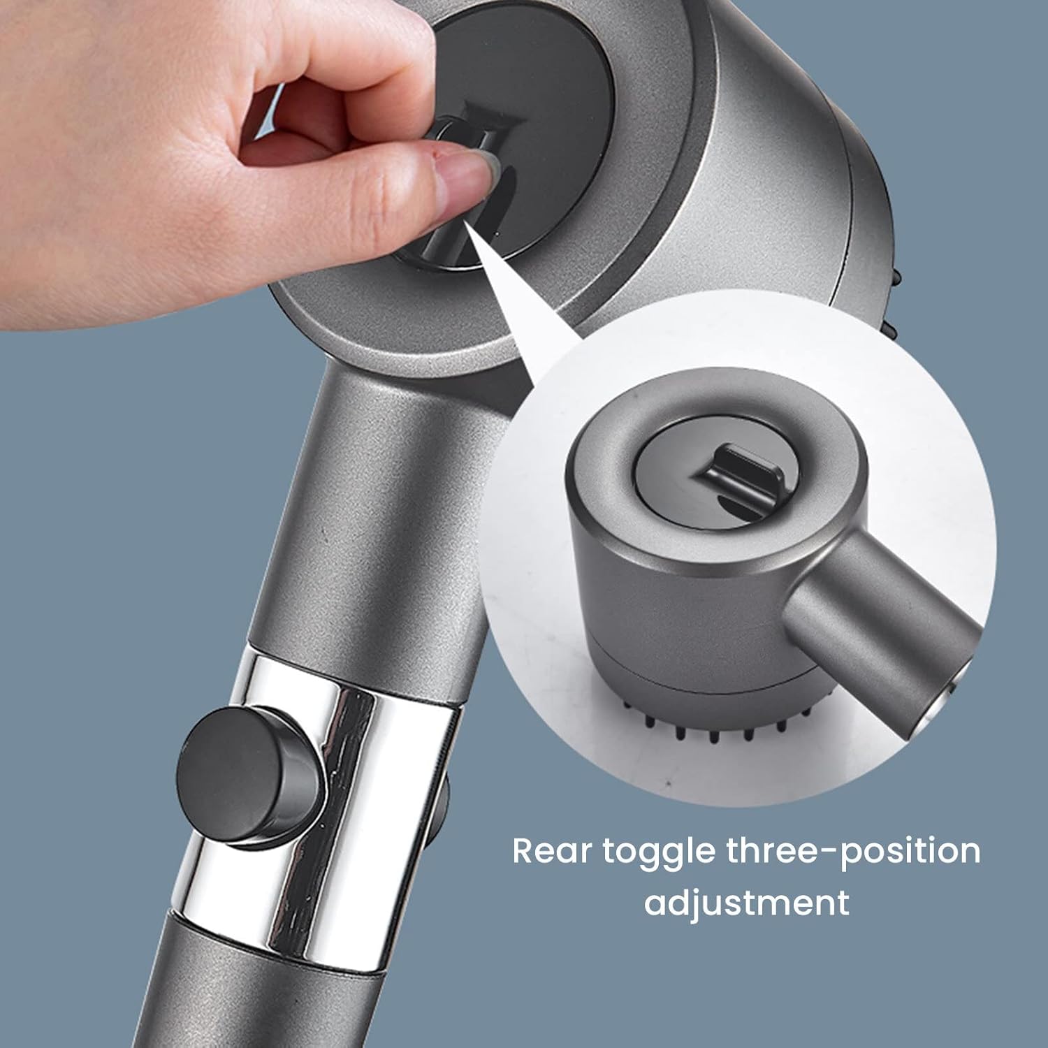 Relaxing High-Pressure Massage Shower Head with Pause Function