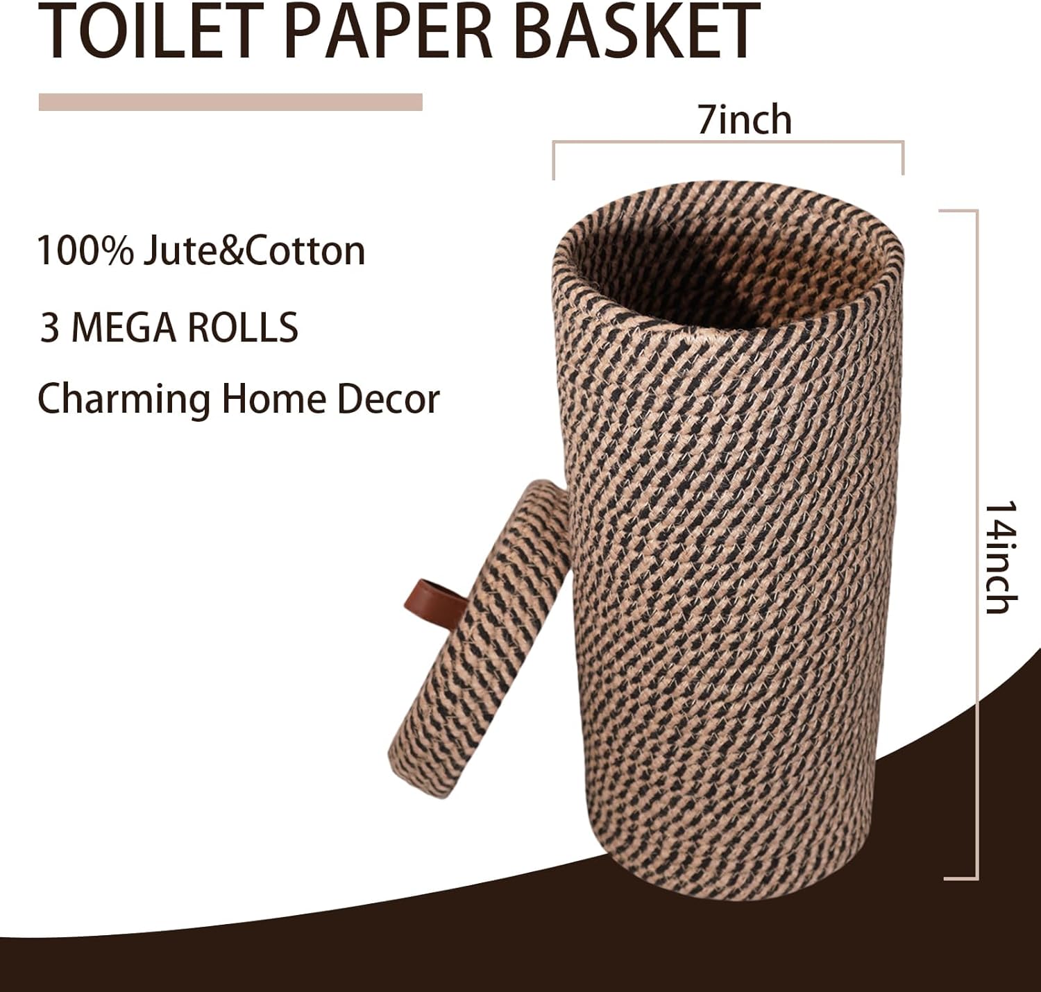 Luxury Jute Black Toilet Paper Holder