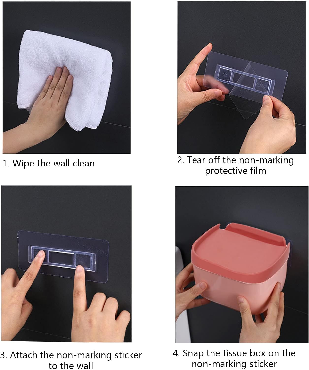 Dethua Waterproof Tissue Box with Phone Holder for Bathroom