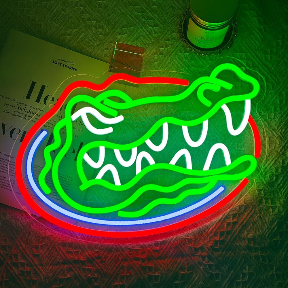 Florida Gators Neon Wall Sign LED Light for Bedroom