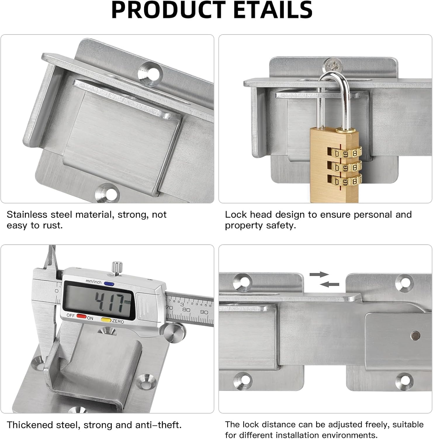 Stainless Steel Heavy Duty Gate Latch