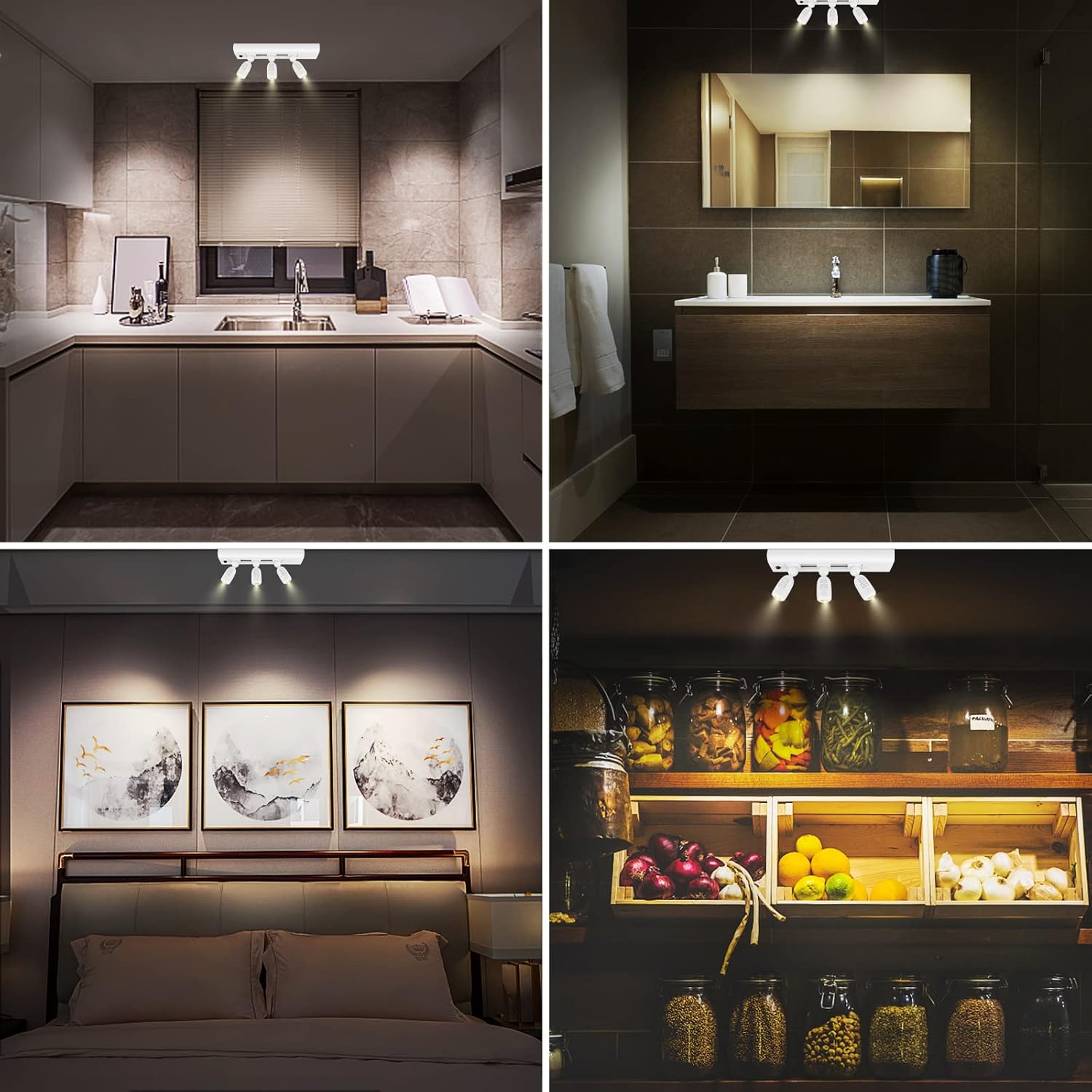 HONWELL Wireless LED Picture Lights with Remote and Rechargeable Batteries