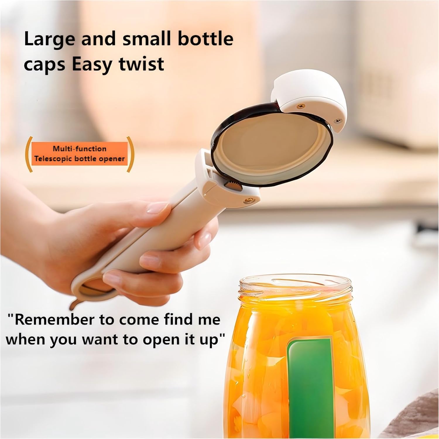 Multi-Function Retractable Bottle Can Opener Black