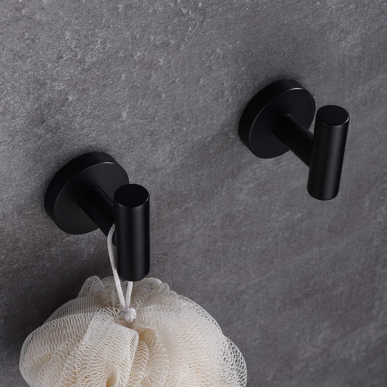 Hoooh Matte Black 3-Piece Bathroom Hardware Set