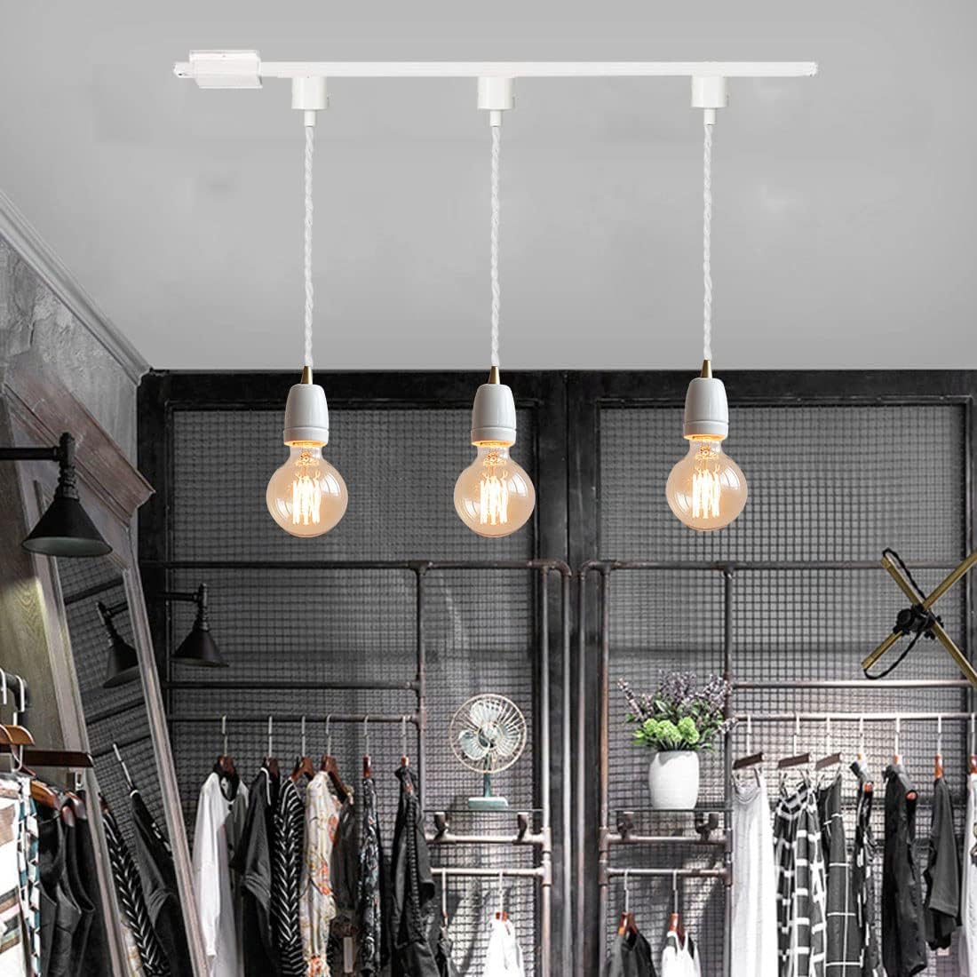 KAYYELAMP H Track Pendant Light No Bulb No Track