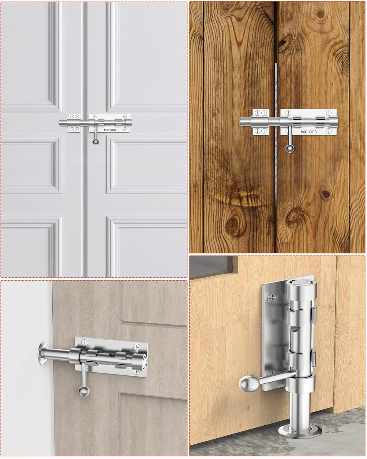 SecurePath Heavy Duty Barn Door Latch Hardware