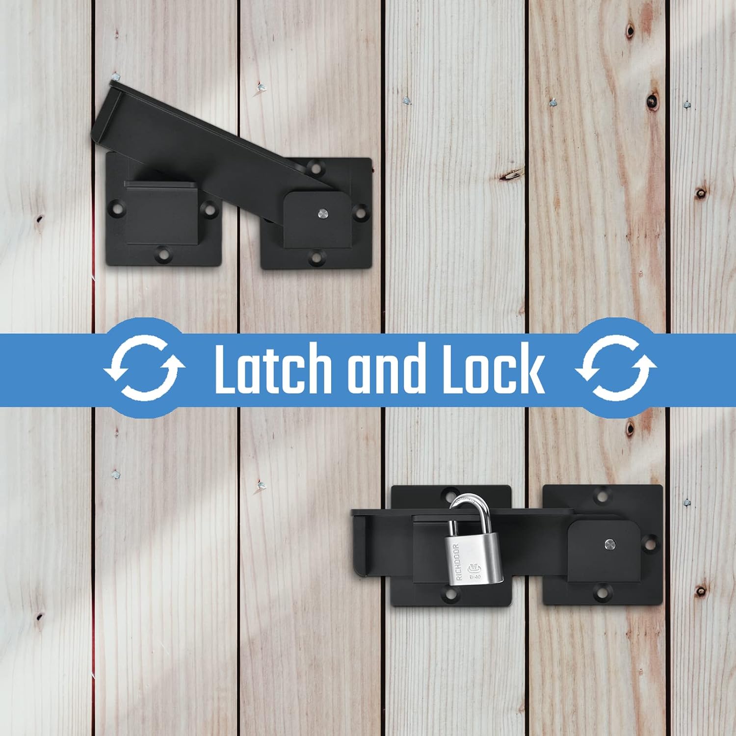 Steinwhale Flip Gate Latch Locks for Outdoor Door Gate