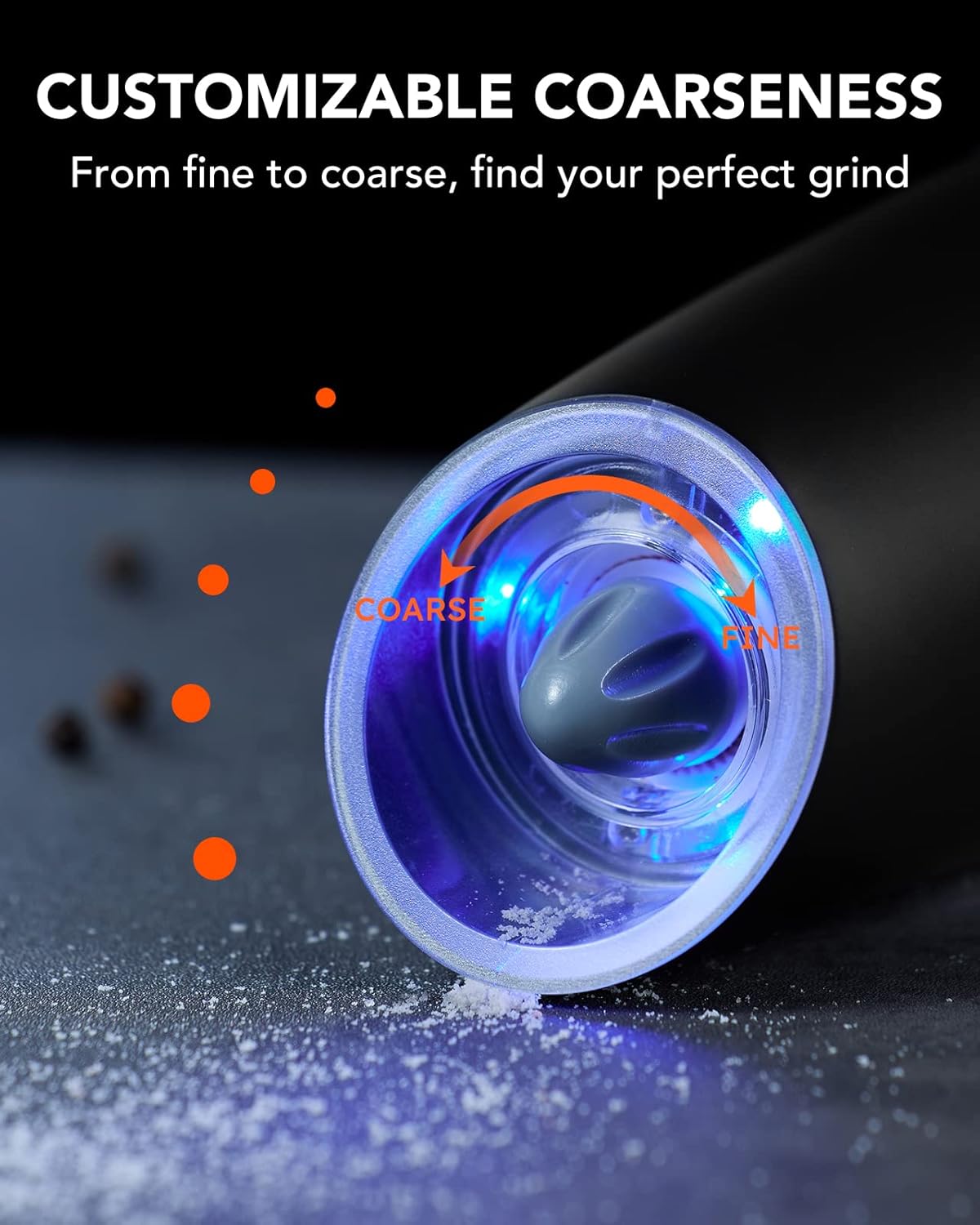 FORLIM Gravity Electric Salt and Pepper Grinder Set