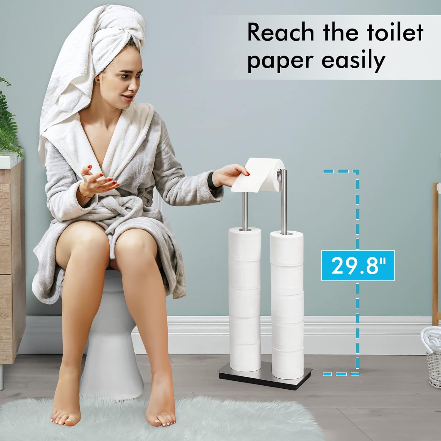 KES Toilet Paper Holder Stand 11 Rolls