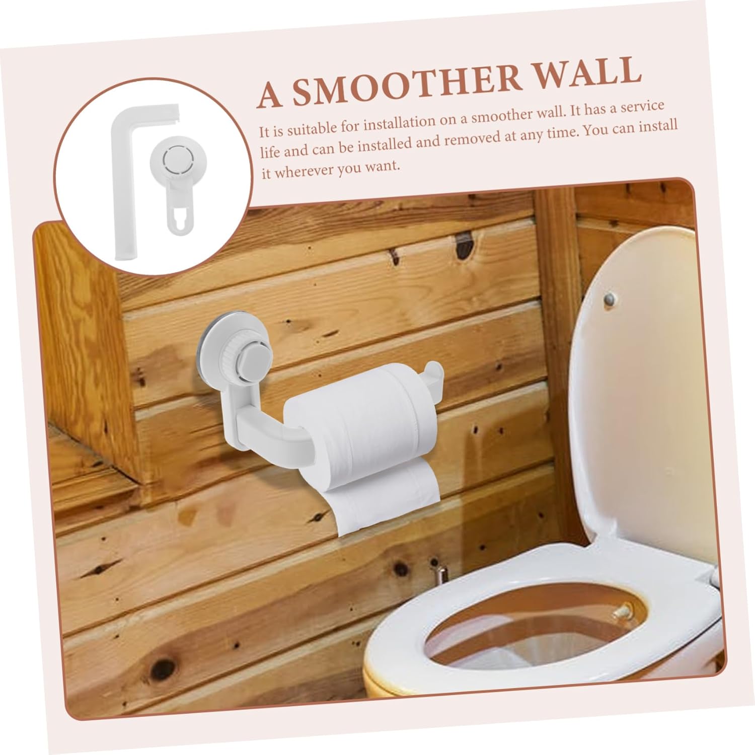 Lurrose Suction Toilet Paper Holder for Bathroom Kitchen and Living Room