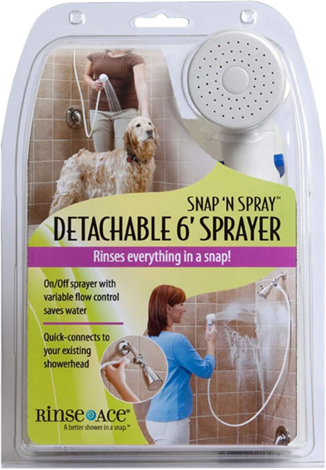 Rinse Ace 4175 Handheld Power Sprayer Shower Head
