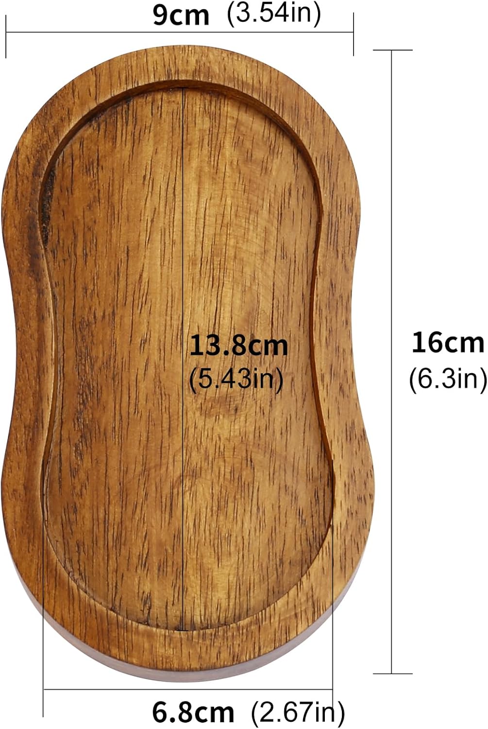 BINHAI Salt and Pepper Wood Mill Rest Tray