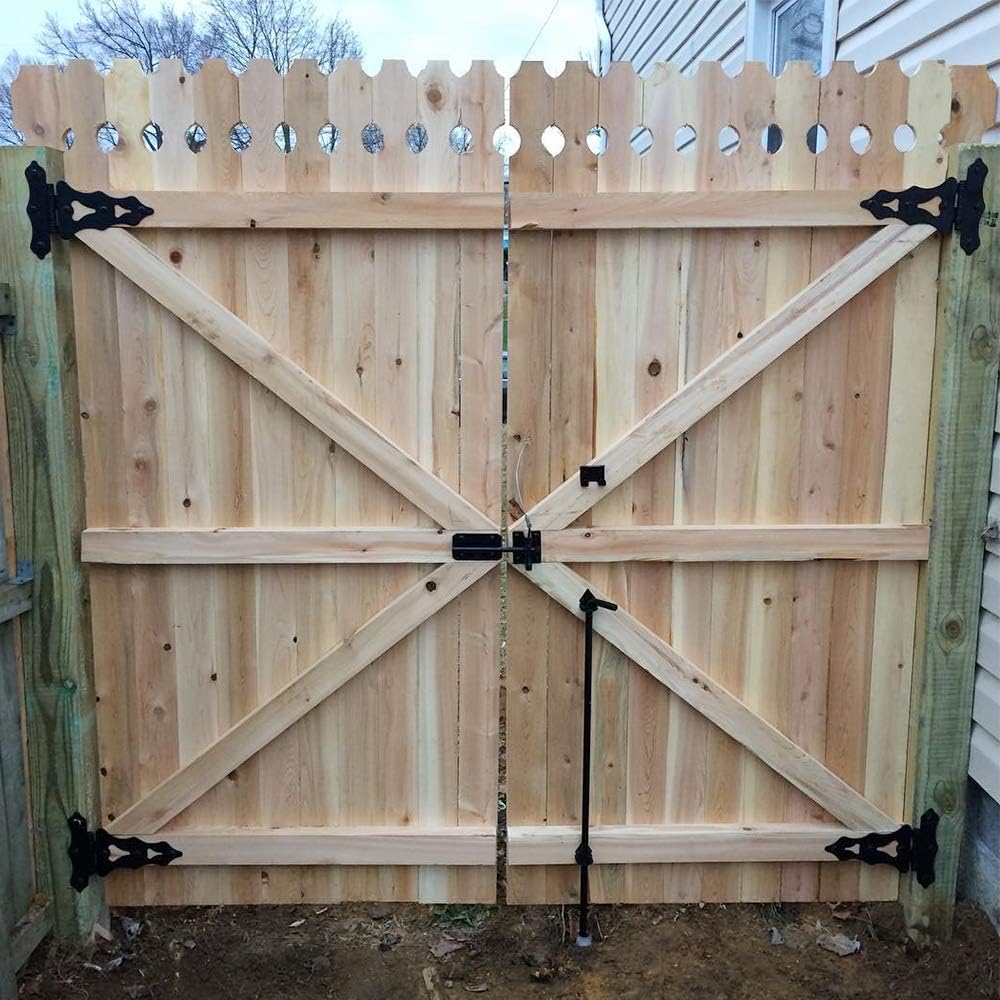 Heavy-Duty 18 Cane Bolt Gate Lock Holder for Wood Metal Gates
