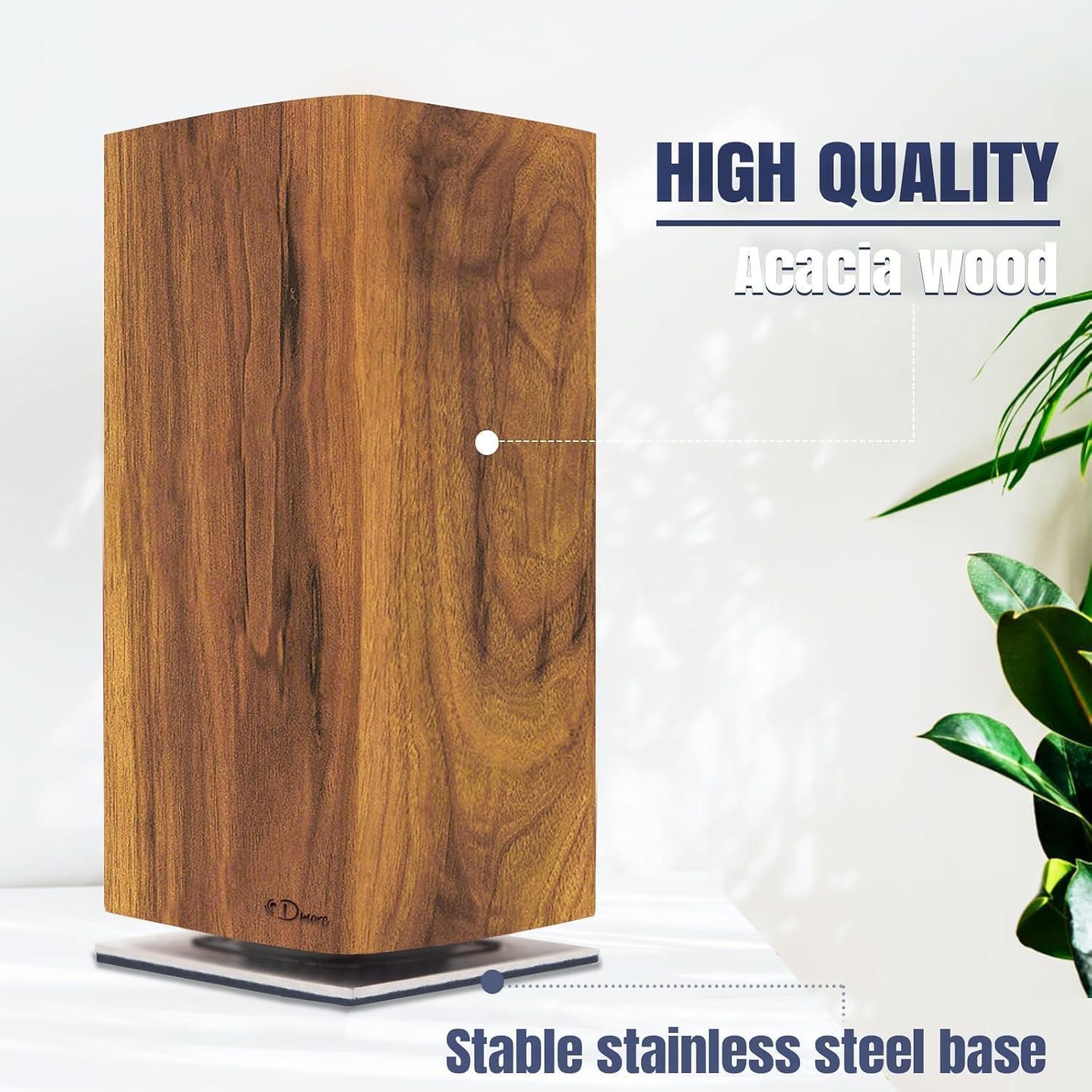 Dmore Magnetic Knife Block Stand with 360 Rotation