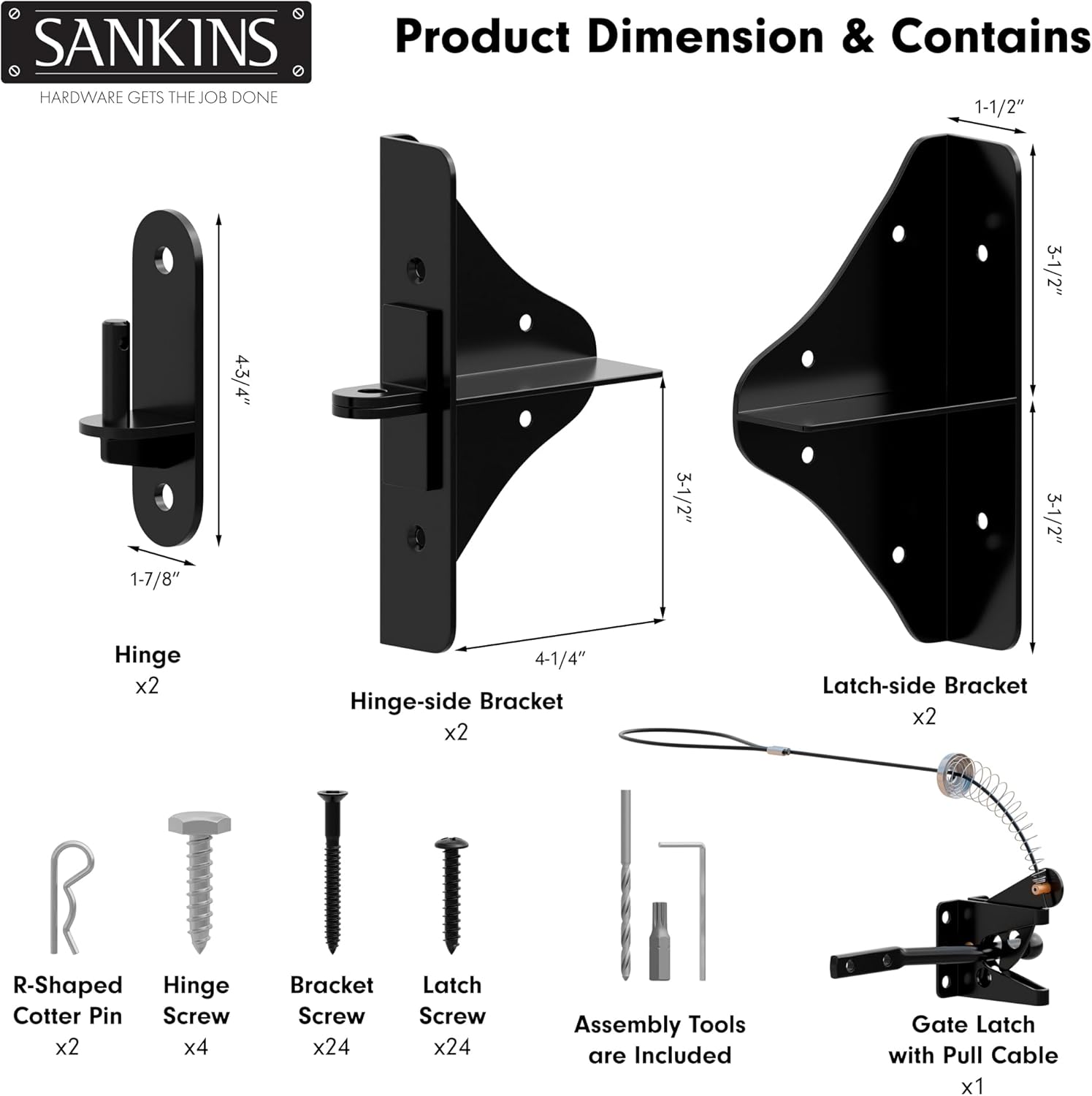 Sankins Anti Sag Gate Frame Kit for Wooden Gates
