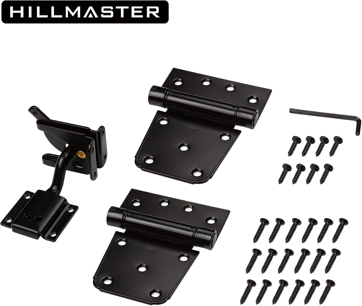 HILLMASTERHeavy Duty Gate Latch Kit w 2x35 Spring Hinges