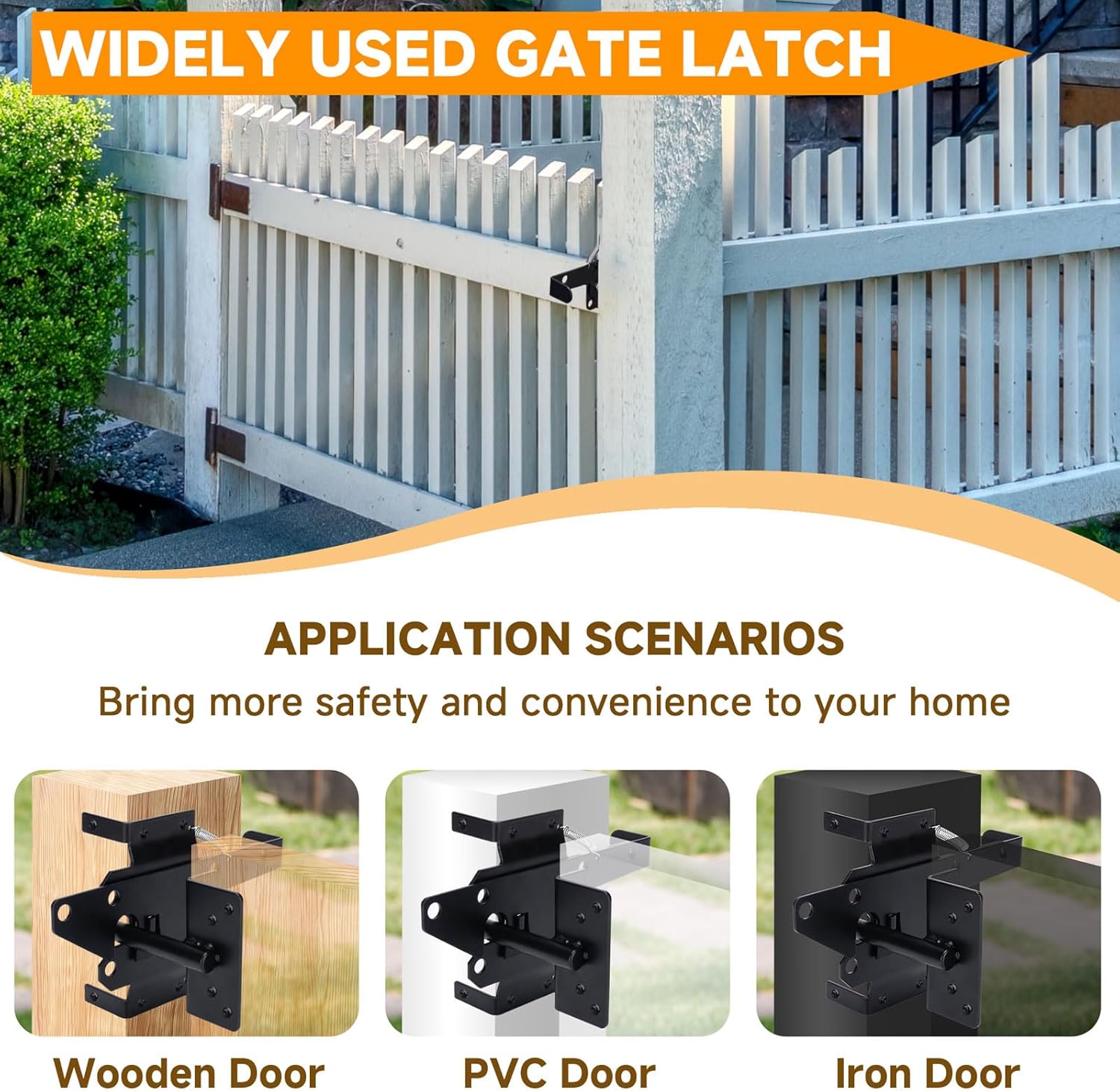 Xiuying Feng Self-Locking Gate Latch - Durable Fence Security