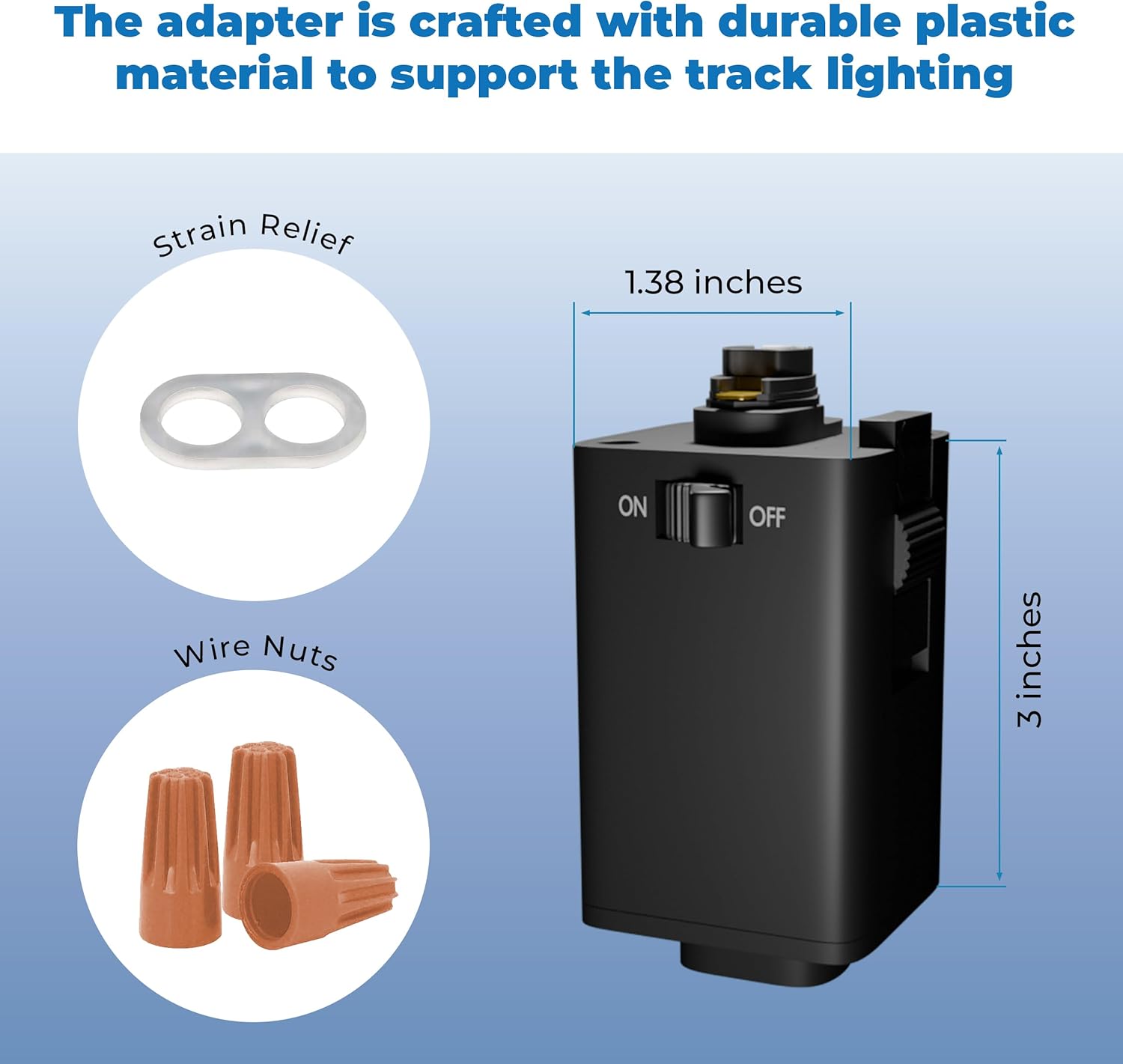 OHLECTRIC Pendant Track Adapter - Black Pack of 2